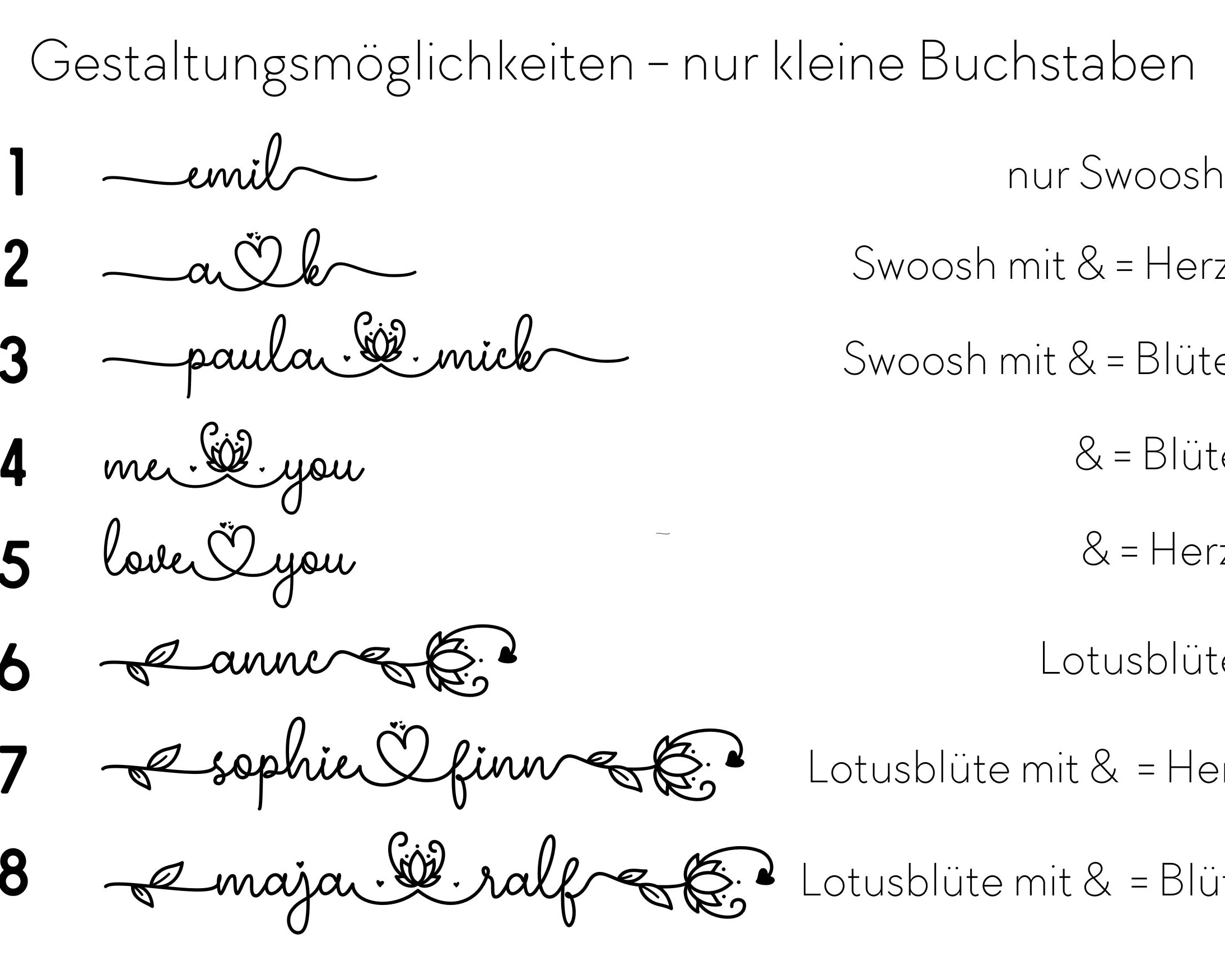 Personalisierbares Tattoo | JGA | temporär | Namen | 3er Set