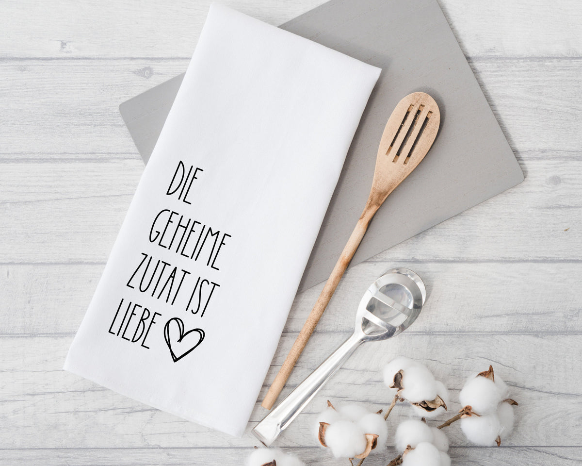 Lustiges Geschirrtuch mit Spruch – witziges Küchentuch als Geschenk für Mama, Freundin oder Hobbykoch
