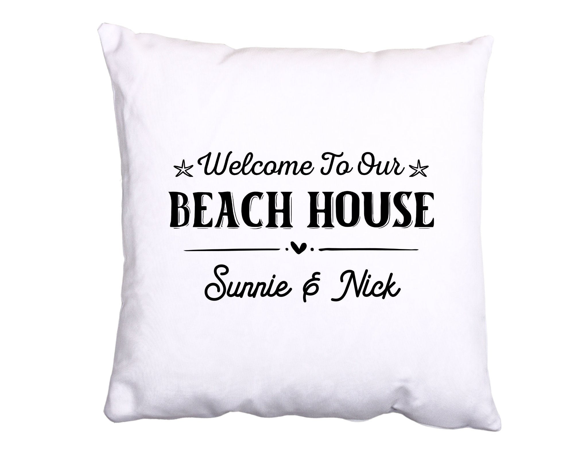 Kissen | Beach House | personalisiert | 40 x 40 cm