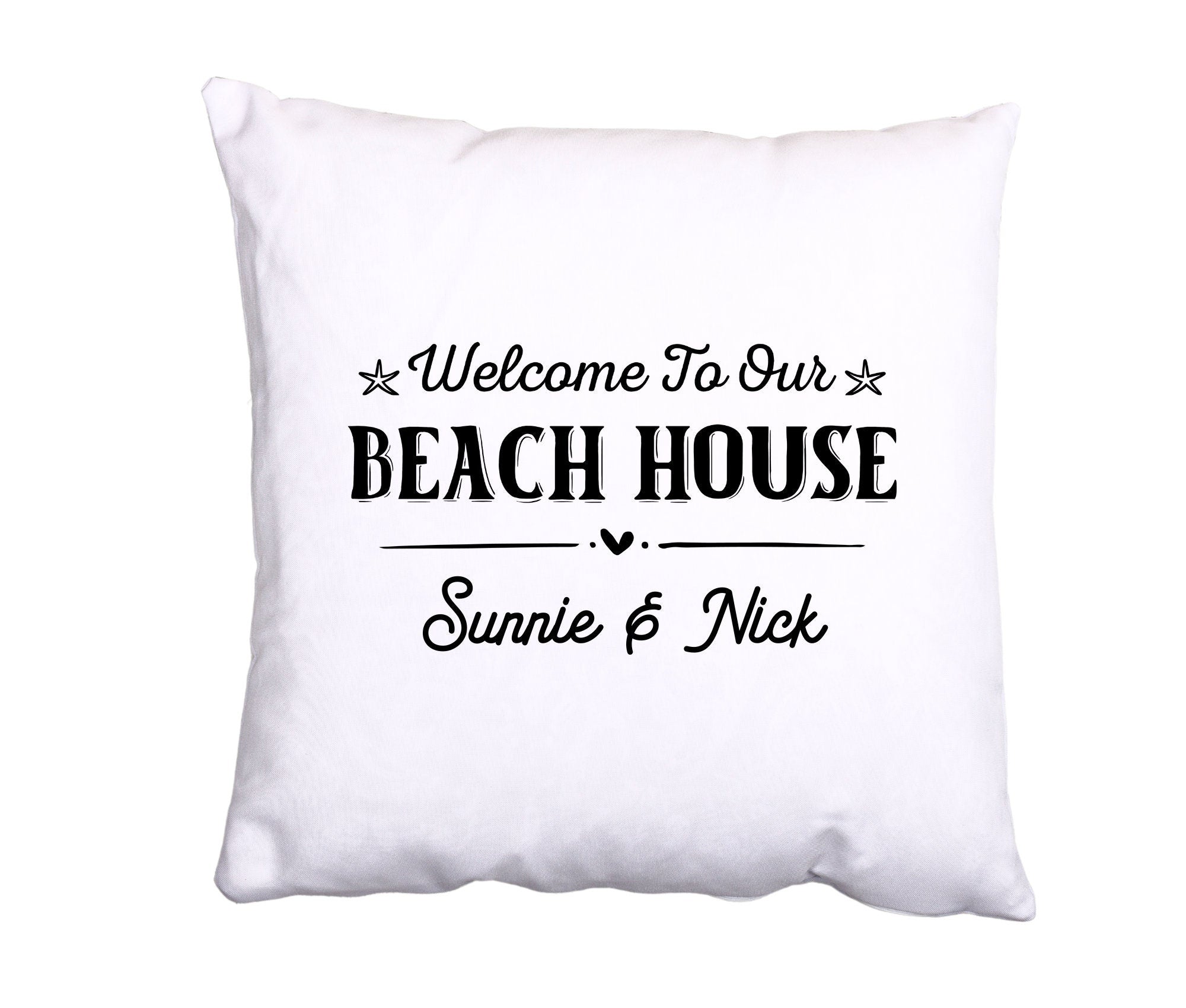 Kissen | Beach House | personalisiert | 40 x 40 cm