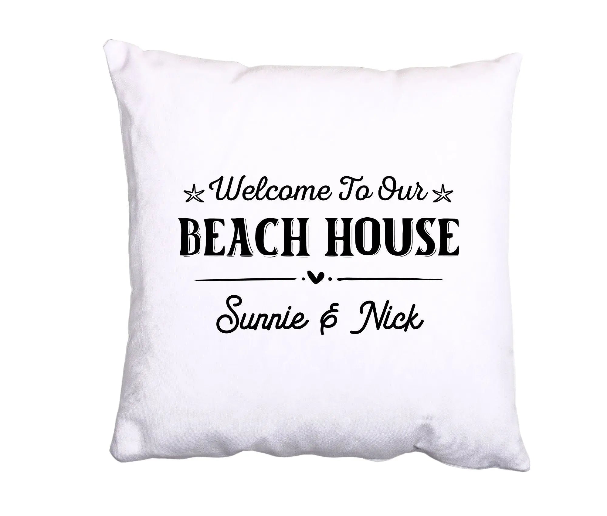 Kissen | Beach House | personalisiert | 40 x 40 cm