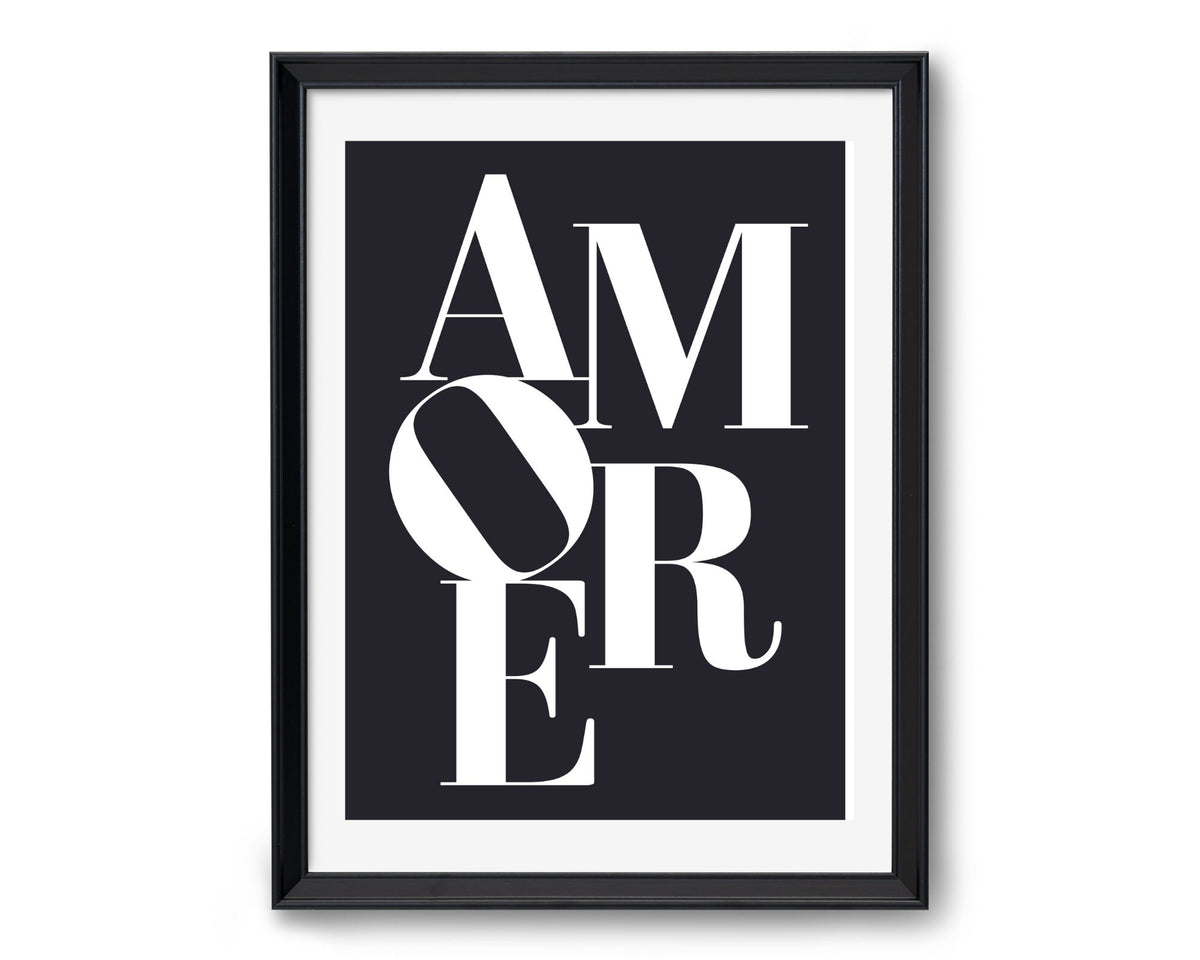 AMORE | Poster | Typografie | schwarz