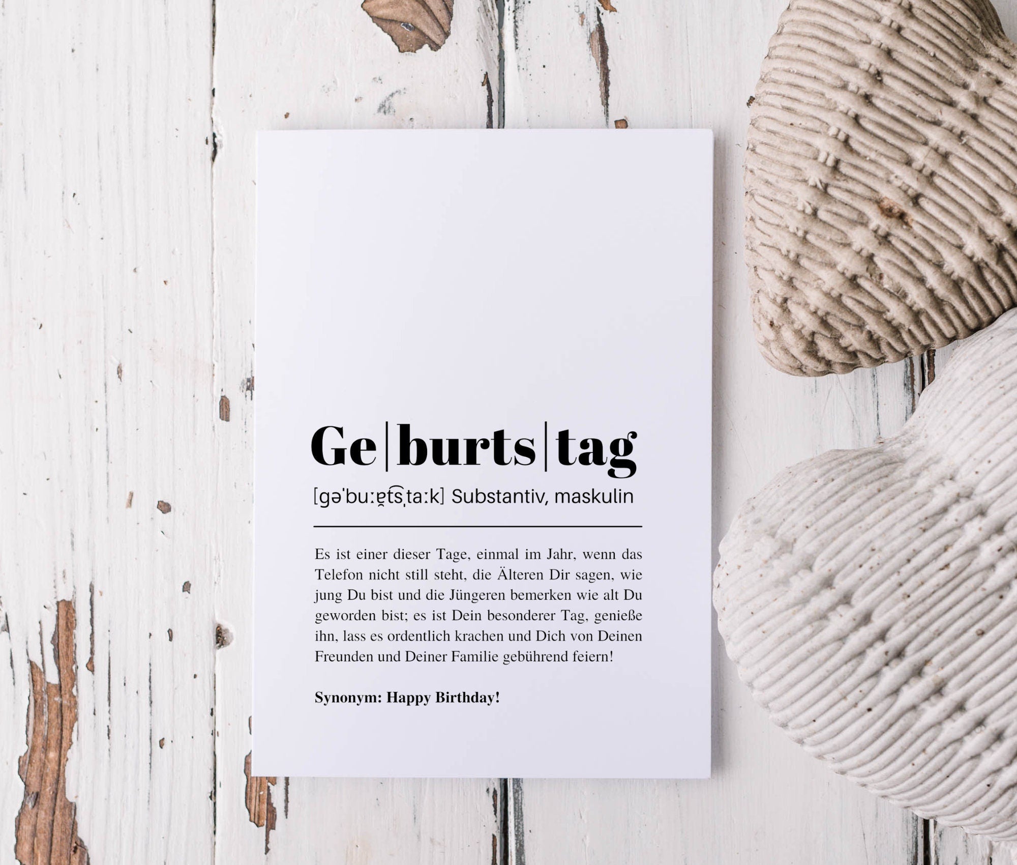 Karte Geburtstag | Happy Birthday | Kraftpapierumschlag