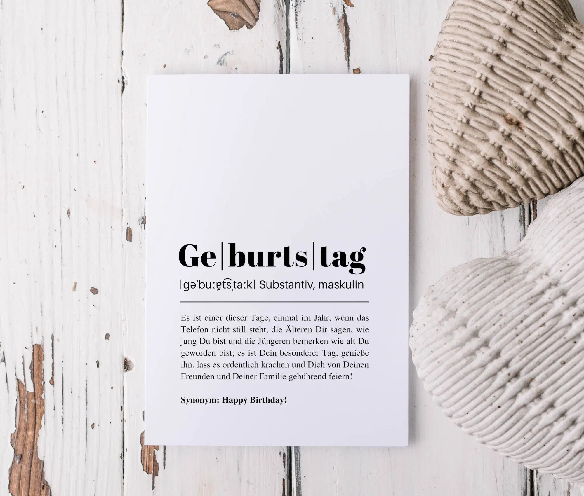 Geburtstagskarte | Happy Birthday Karte | Definition Duden | A6 | Kraftpapierumschlag