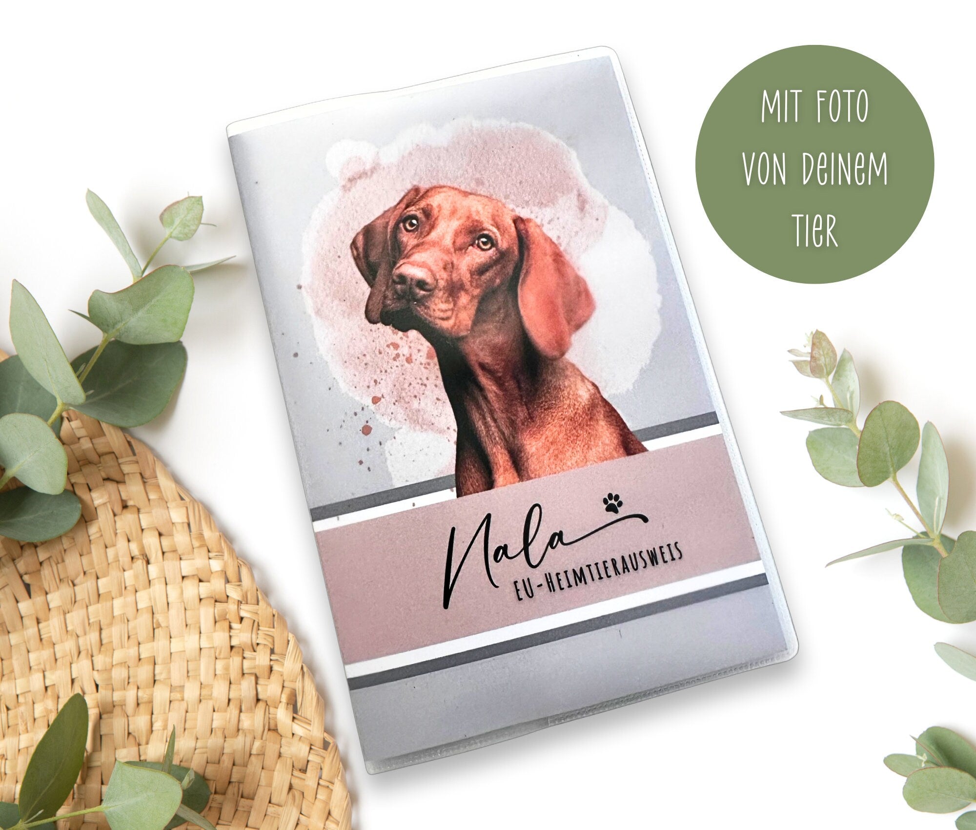 Heimtierausweis mit Foto | personalisierte Schutzhülle EU-Heimtierausweis | Katze Hund | mit Namen