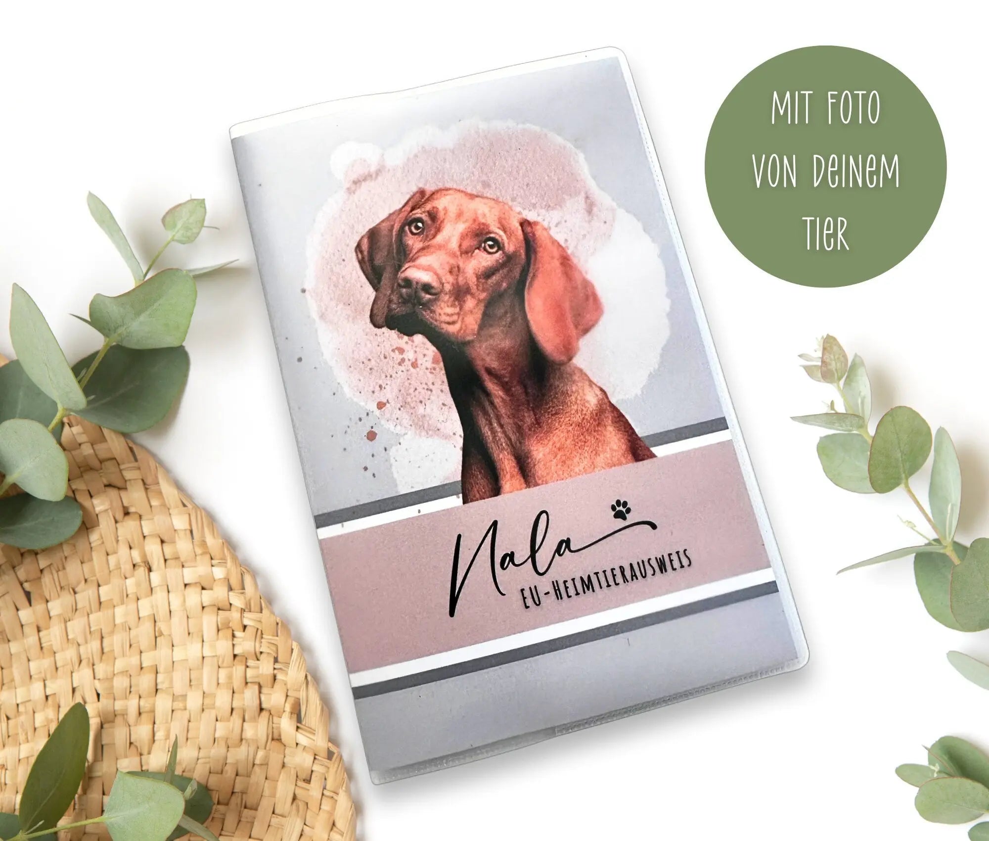 Heimtierausweis mit Foto | personalisierte Schutzhülle EU-Heimtierausweis | Katze Hund | mit Namen
