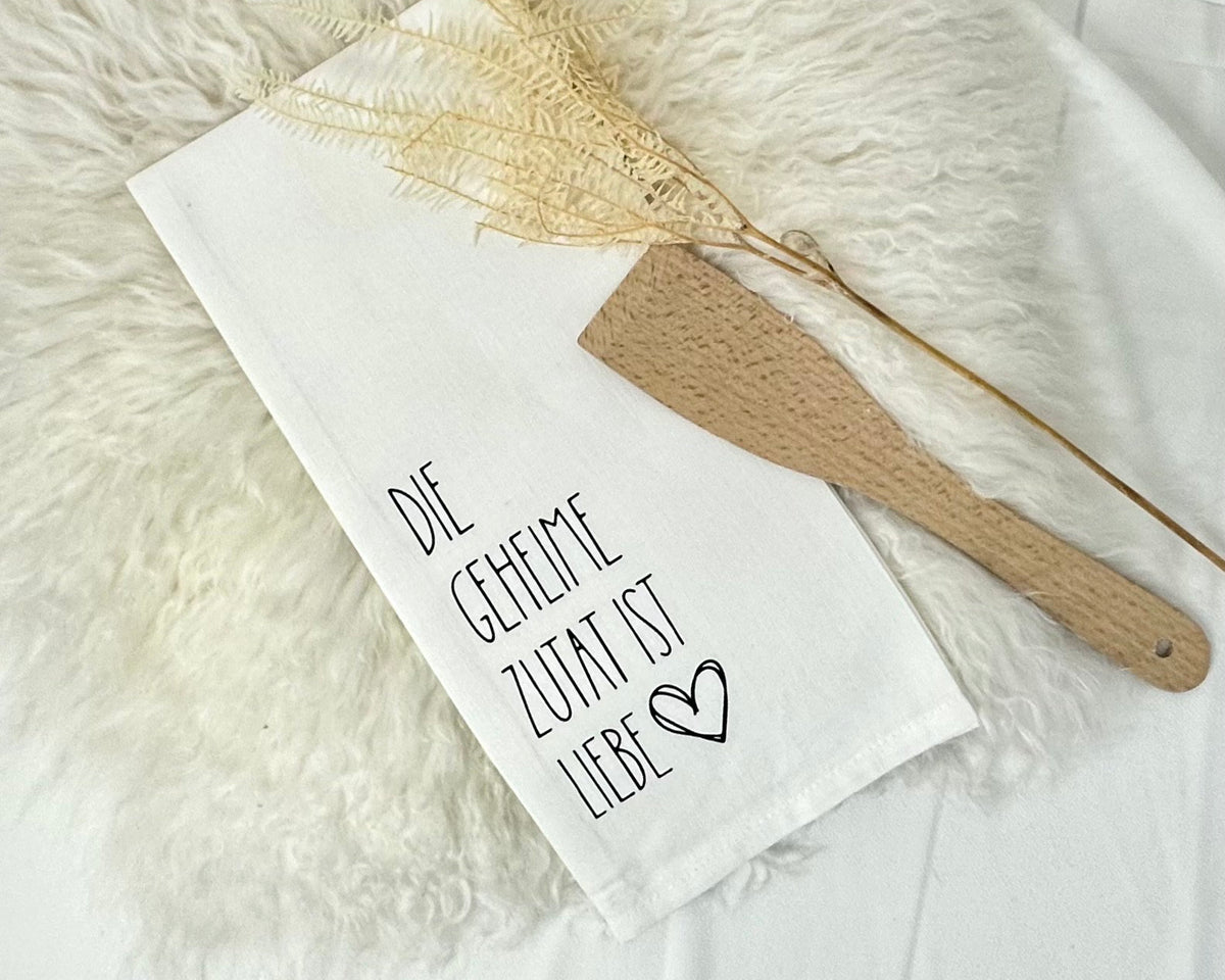 Lustiges Geschirrtuch mit Spruch – witziges Küchentuch als Geschenk für Mama, Freundin oder Hobbykoch