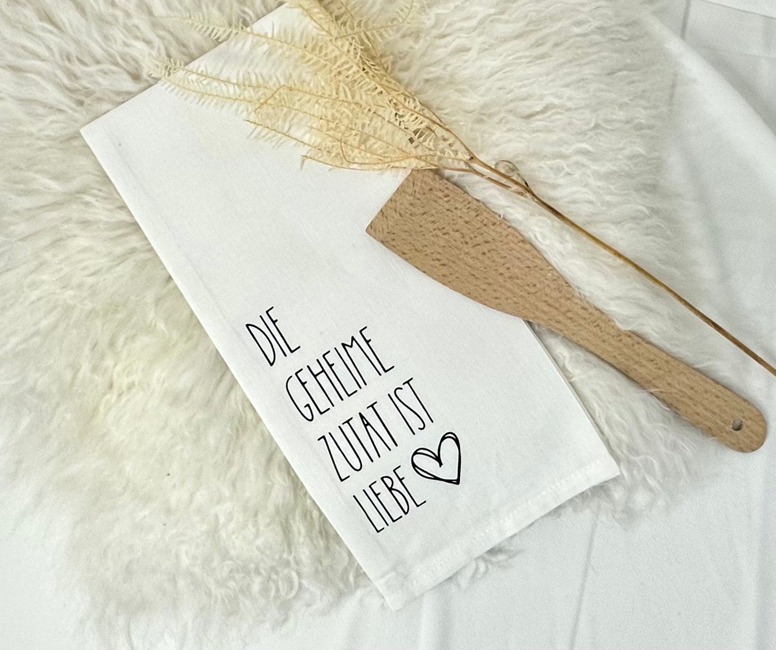Lustiges Geschirrtuch mit Spruch – witziges Küchentuch als Geschenk für Mama, Freundin oder Hobbykoch