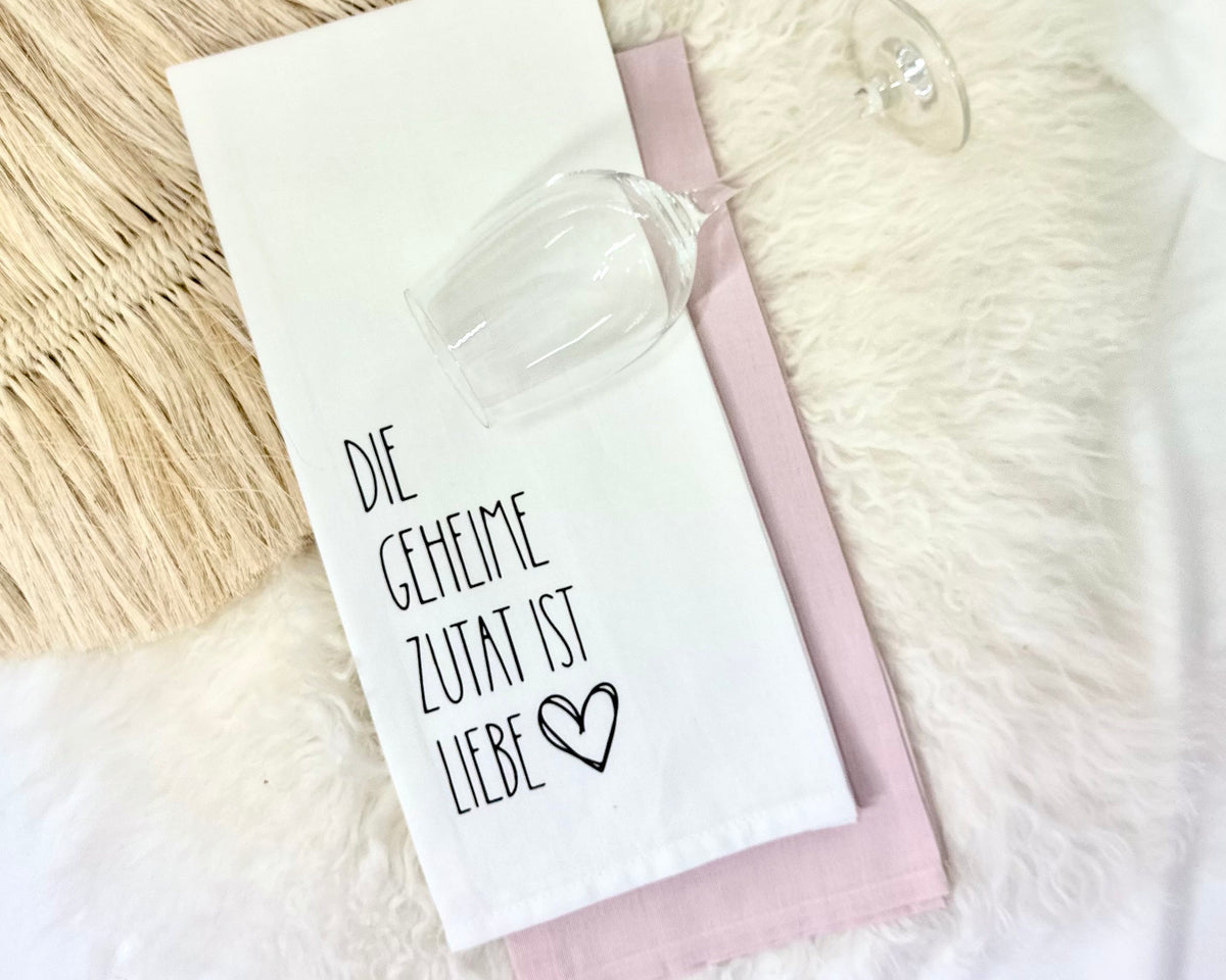 Lustiges Geschirrtuch mit Spruch – witziges Küchentuch als Geschenk für Mama, Freundin oder Hobbykoch