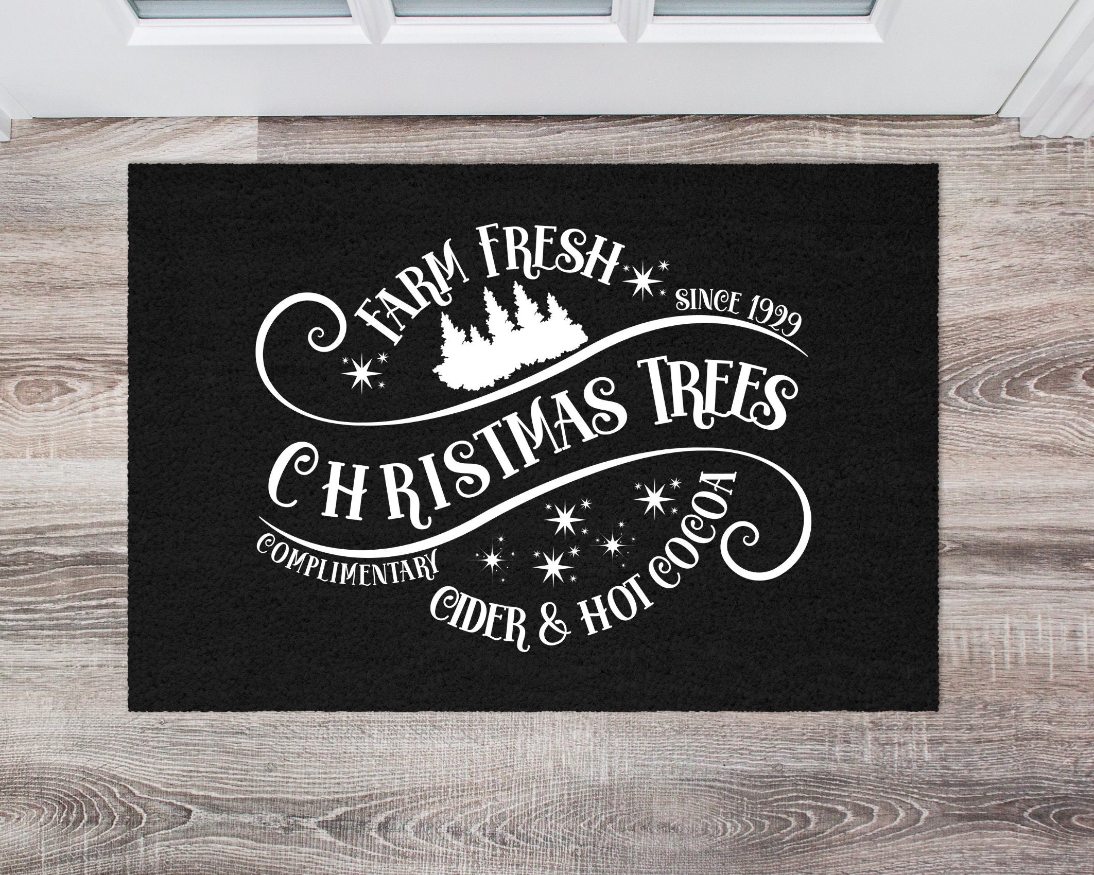 Fußmatte Weihnachten | Fußabtreter mit Vintage Weihnachtsmotiv