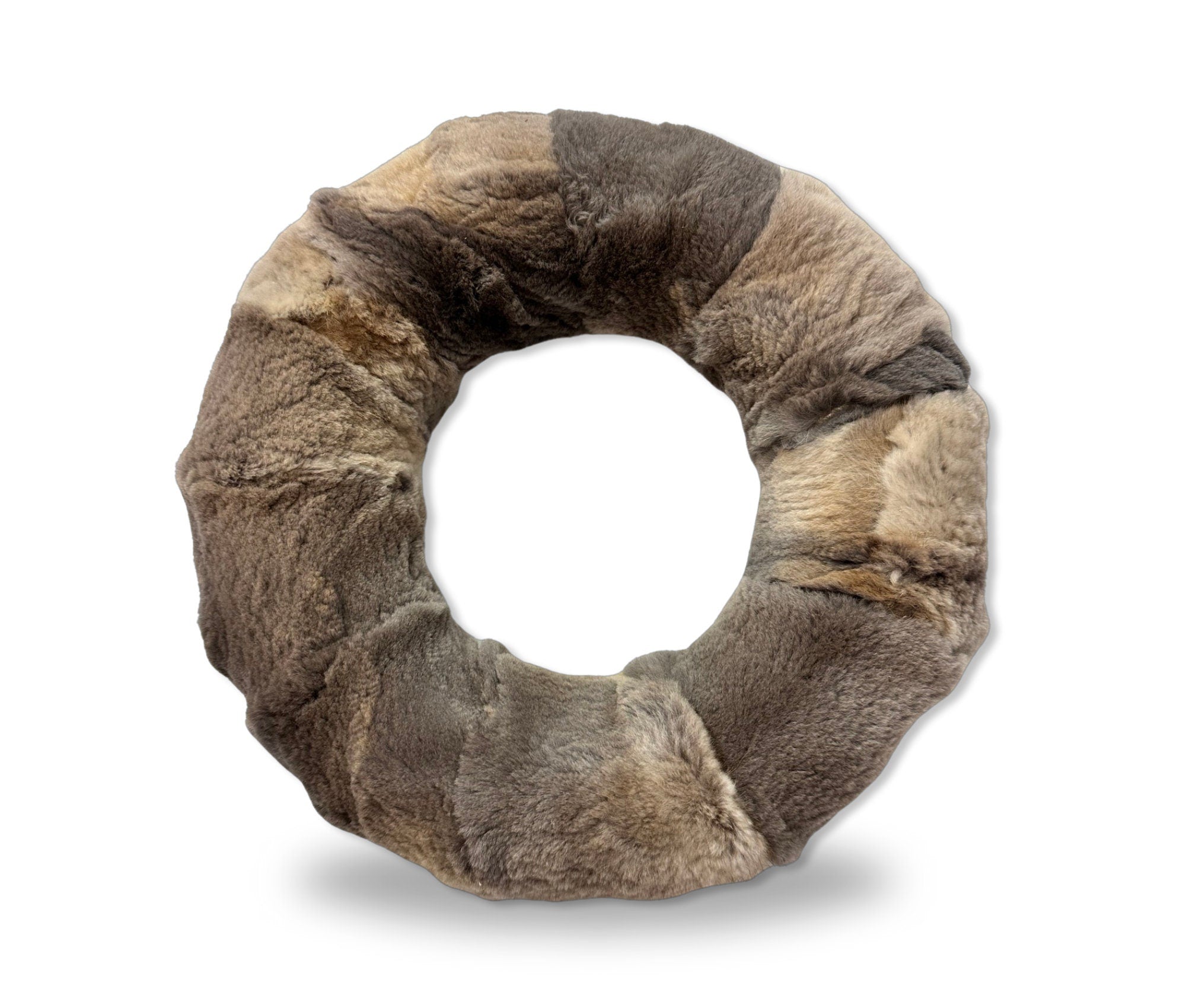 Kranz aus Fell | Deko | Plüschkranz Fur