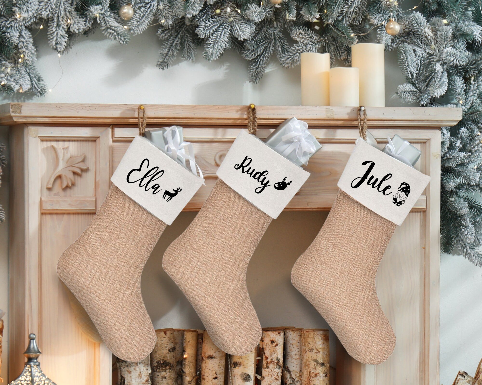 Nikolausstiefel personalisiert | Nikolaus | Weihnachtsstrumpf mit Namen