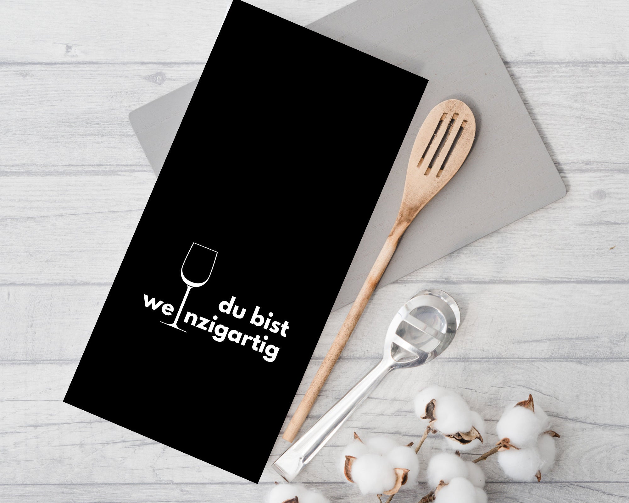Geschirrtuch | Du bist weinzigartig | lustiger Spruch | in schwarz oder weiß | Wein Mitbringsel