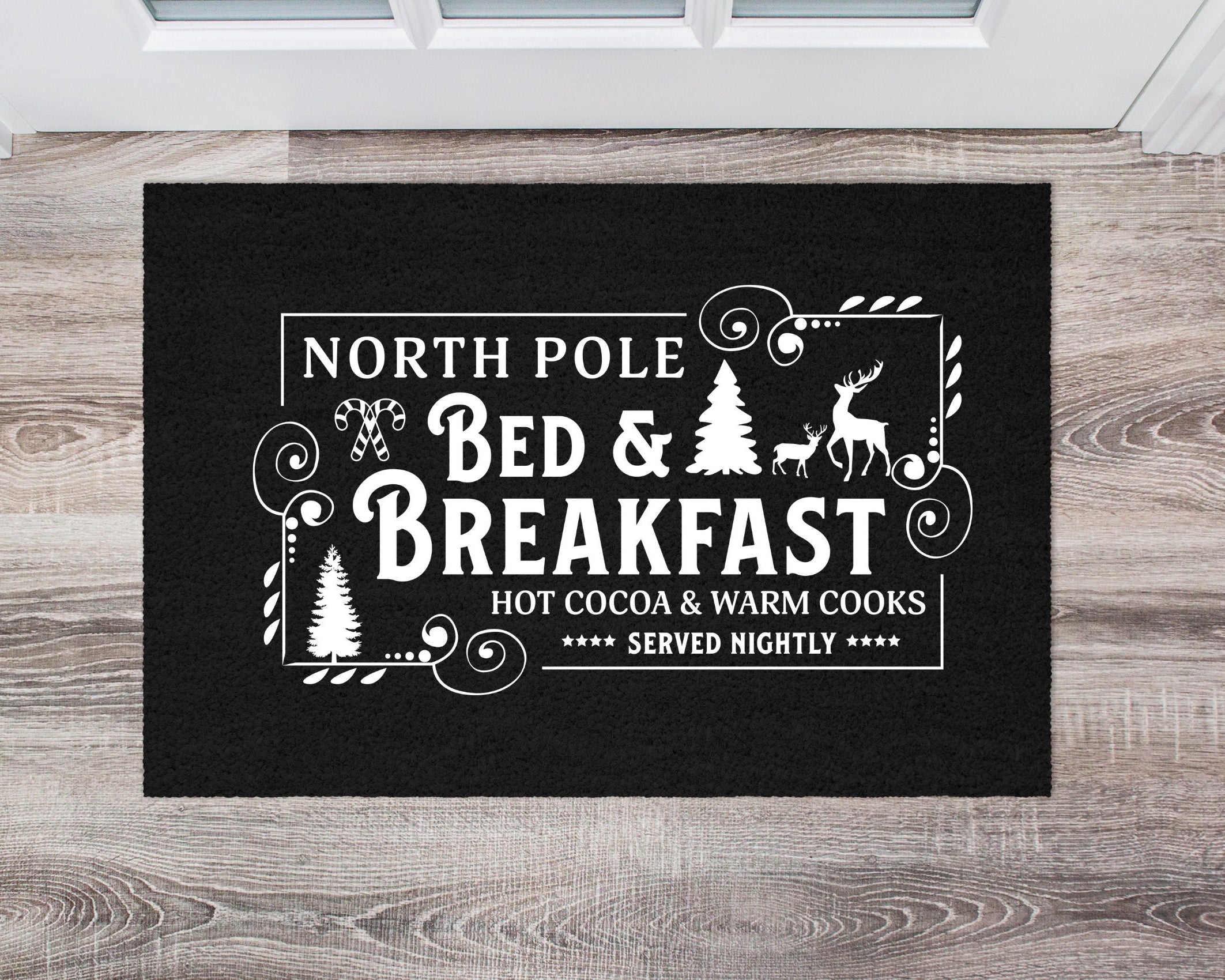 Fußmatte Weihnachten | Fußabtreter mit Vintage Weihnachtsmotiv