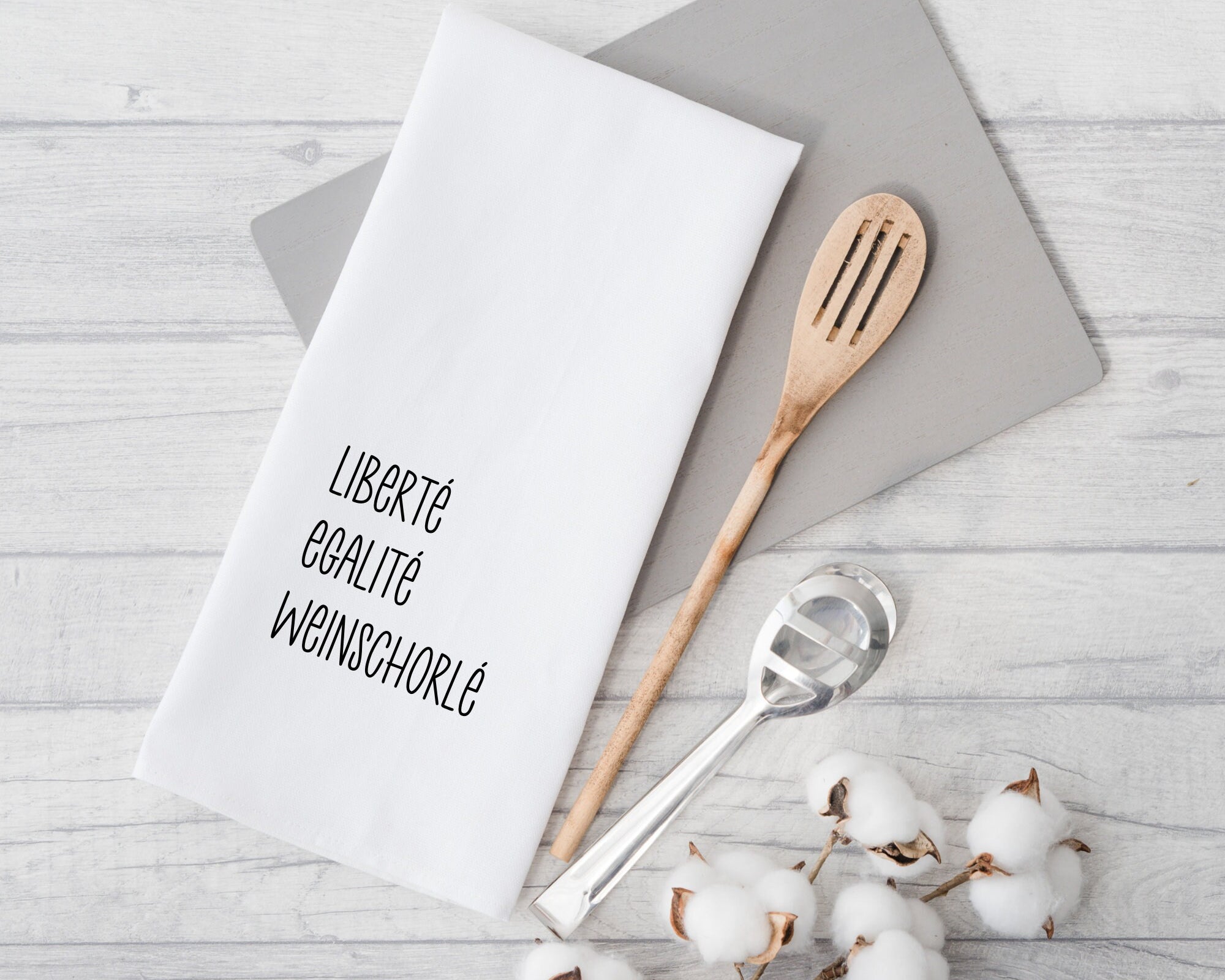 Geschirrtuch | Liberté Egalité Weinschorlé | lustiger Spruch