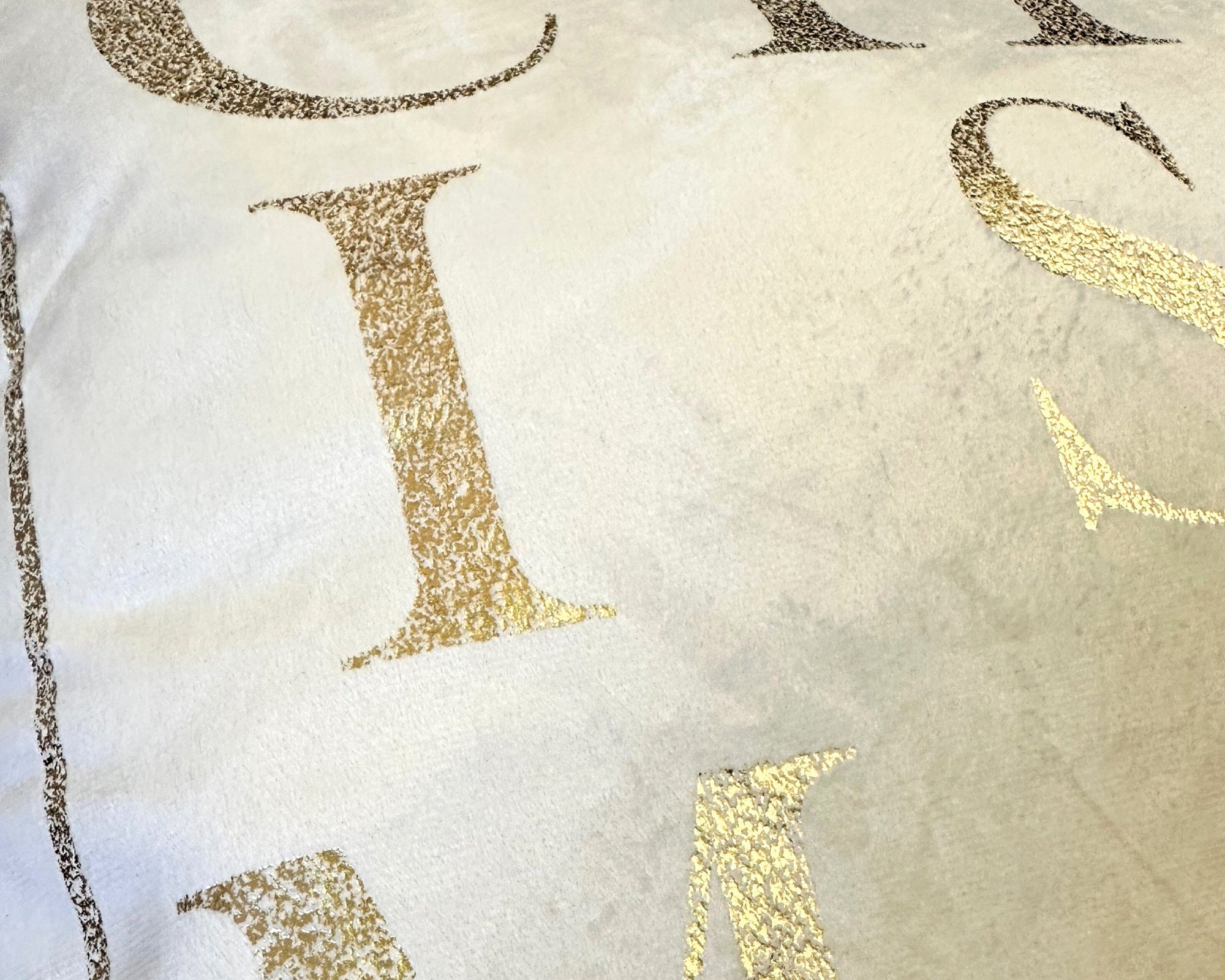 Kissen | Weihnachten | Tanne | Christmas | Samt creme gold