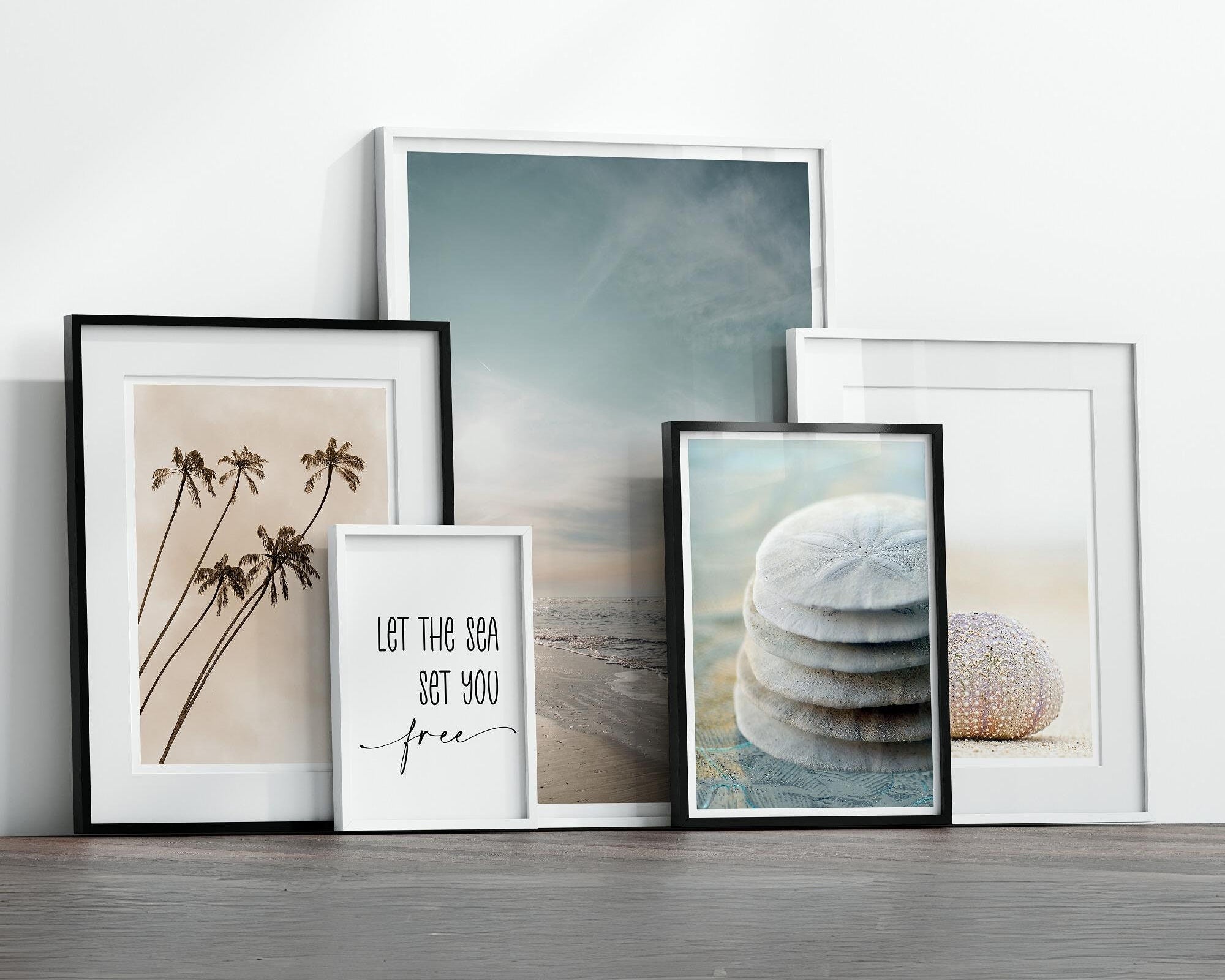 Poster Serie Sanddollar als 5er Set | Digitaler Download | 5 Poster (diverse Formate)