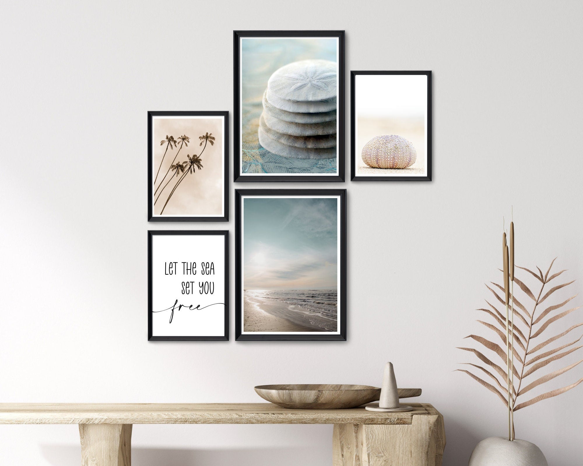 Poster Serie Sanddollar als 5er Set | Digitaler Download | 5 Poster (diverse Formate)