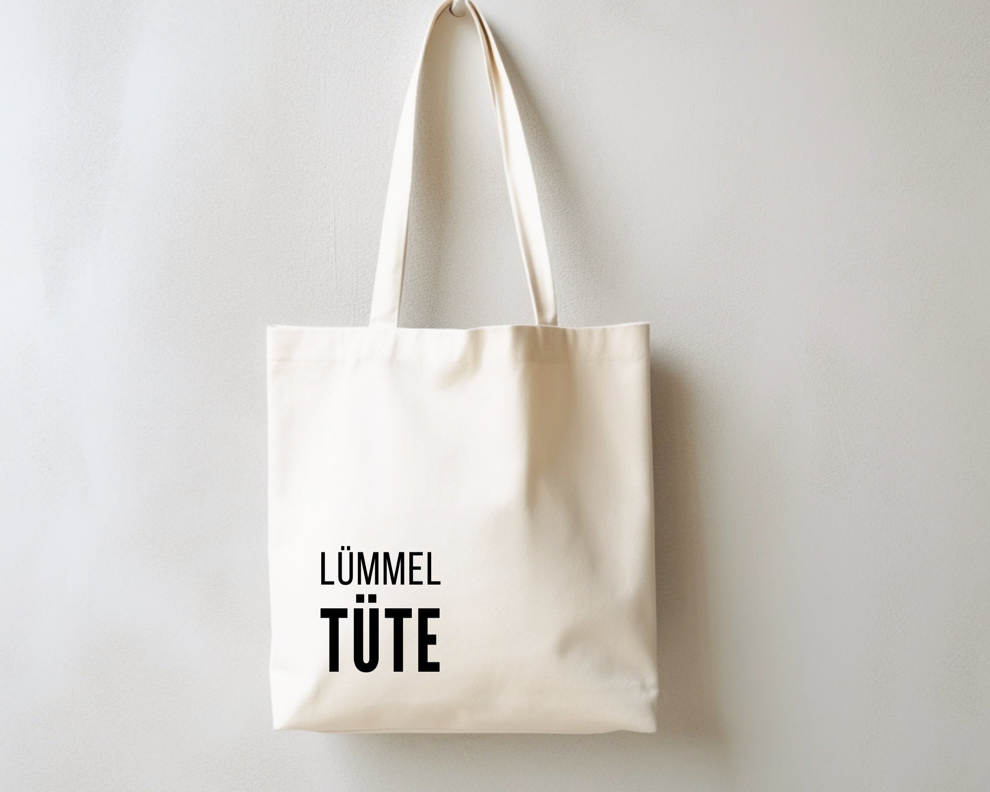 Jutebeutel | lustiger Spruch | witzige Stofftasche | Lümmel Tüte