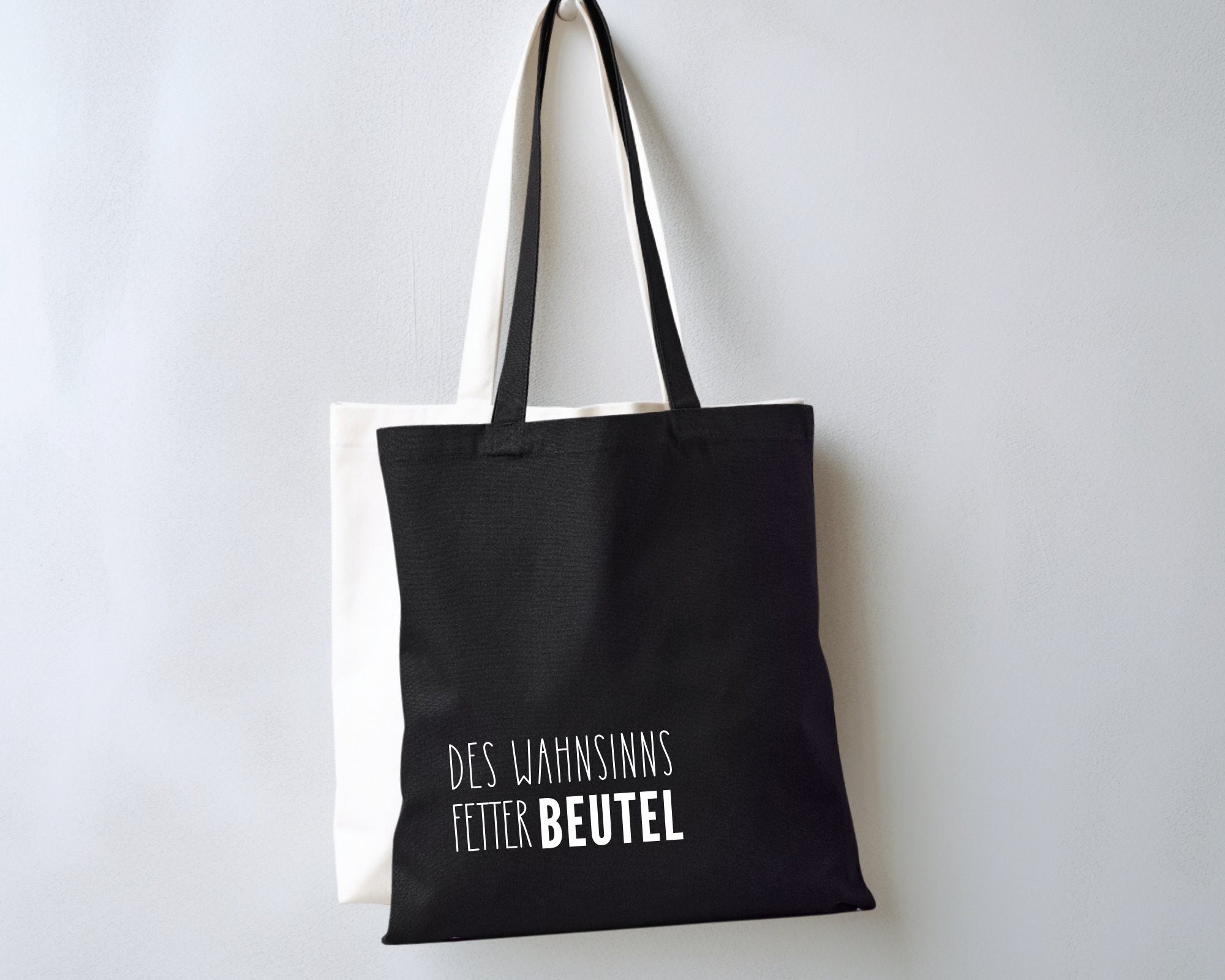 Jutebeutel | lustiger Spruch | witzige Stofftasche | Des Wahnsinns fetter Beute(l)