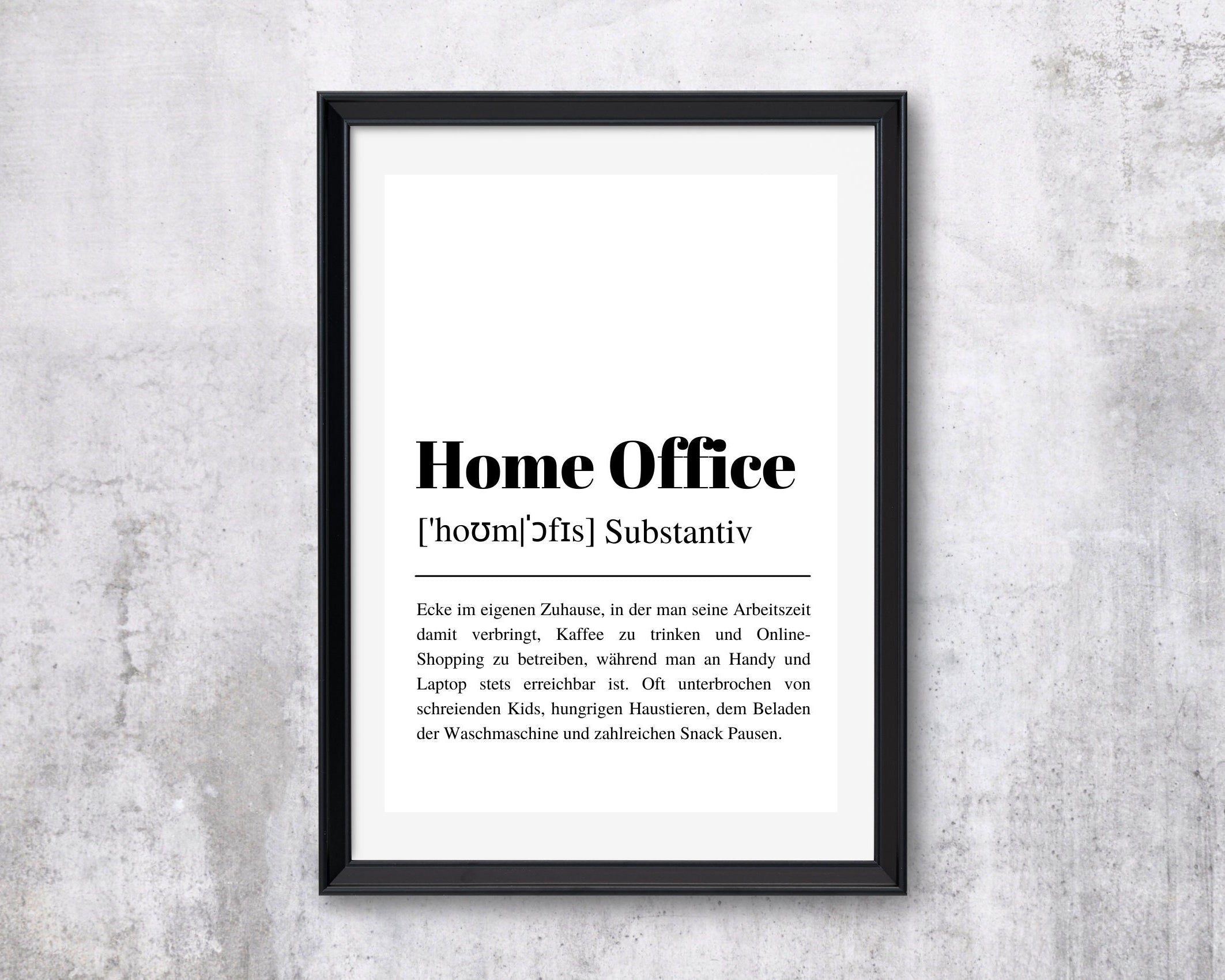 Home Office Poster | Definition | digitaler download