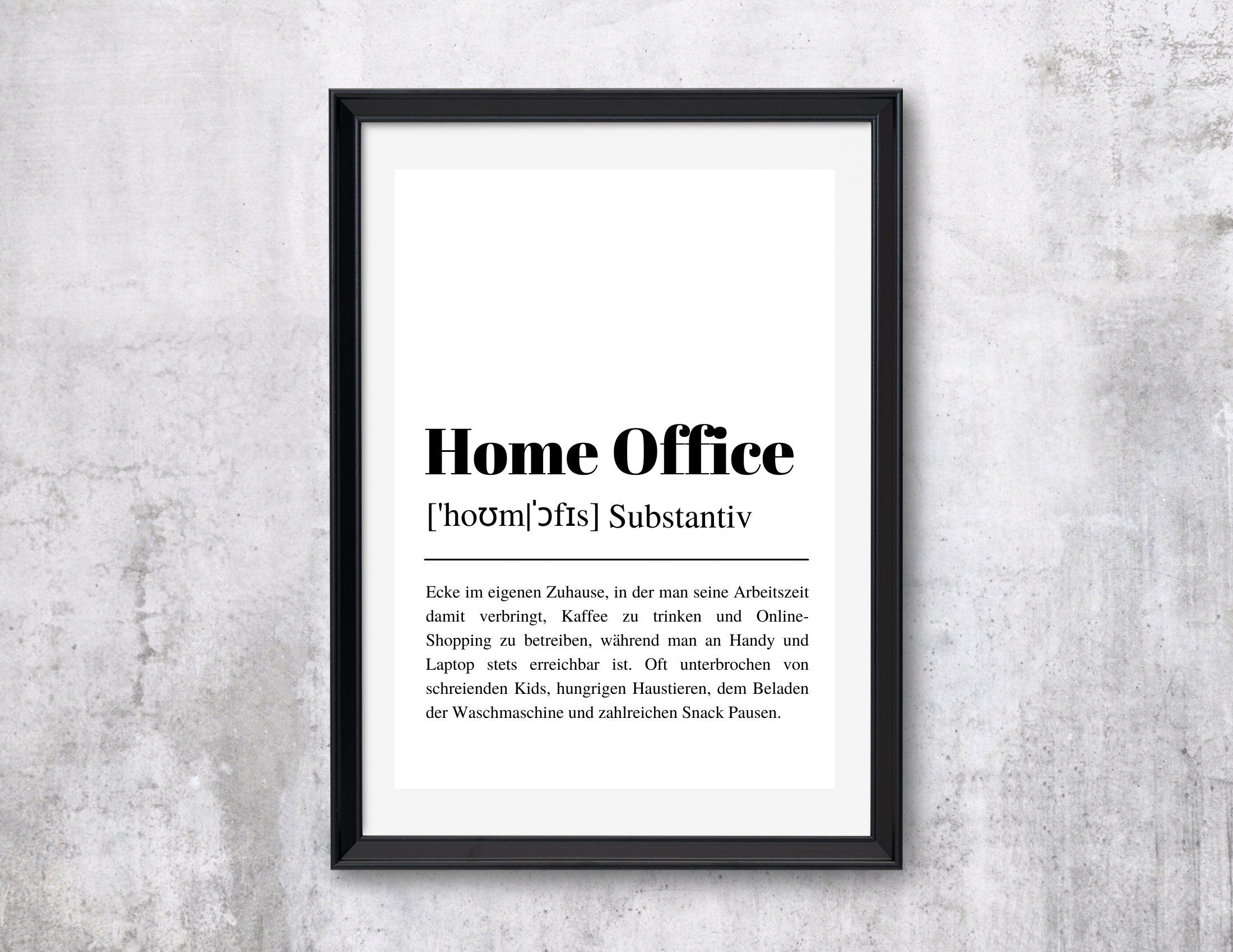 Home Office Poster | Definition | digitaler download