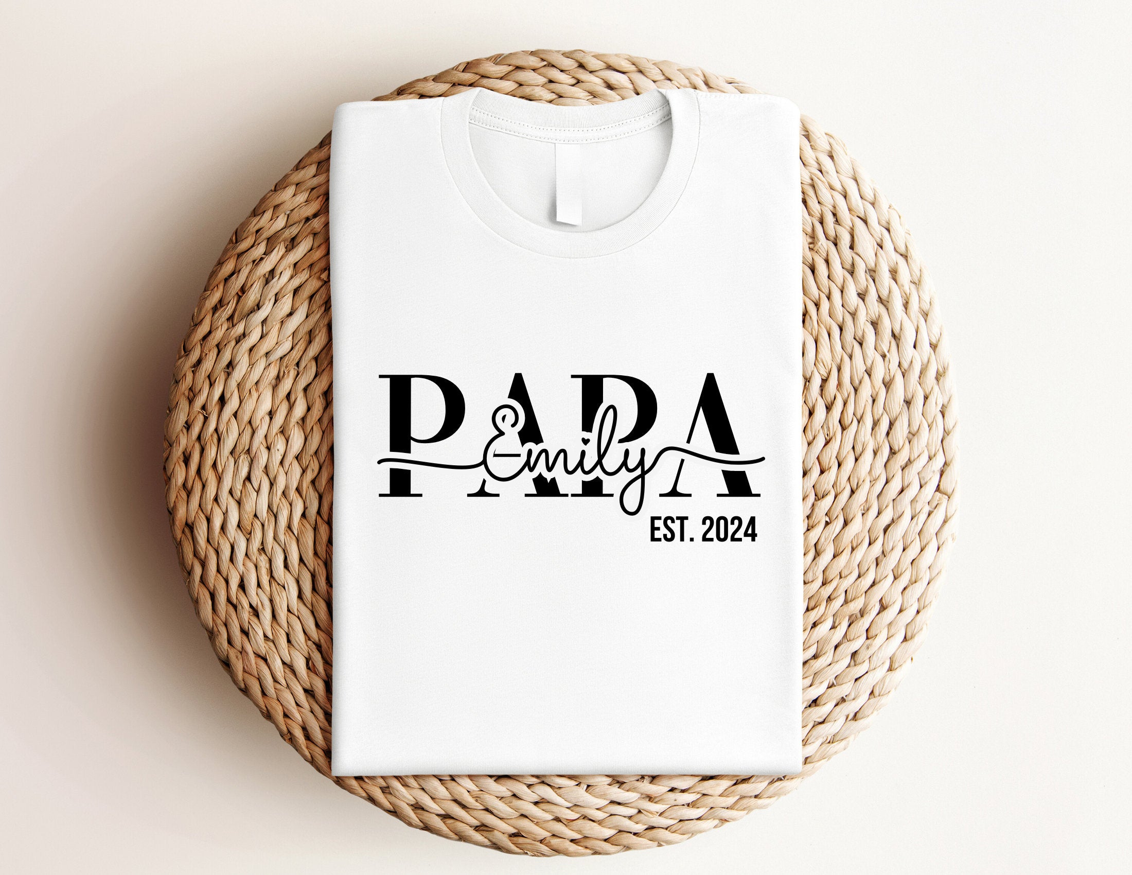 T-Shirt | personalisiertes Papa-Shirt | schwarz, weiß