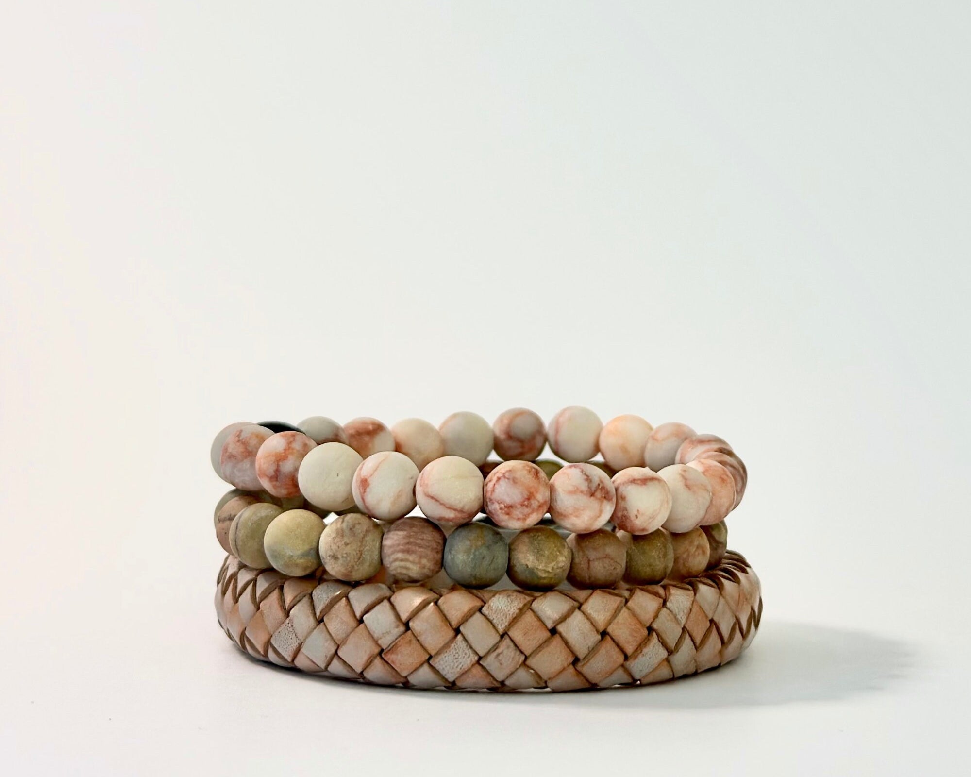 Braunes geflochtenes Lederarmband für Männer | Herrenarmband | Geschenk Vatertag