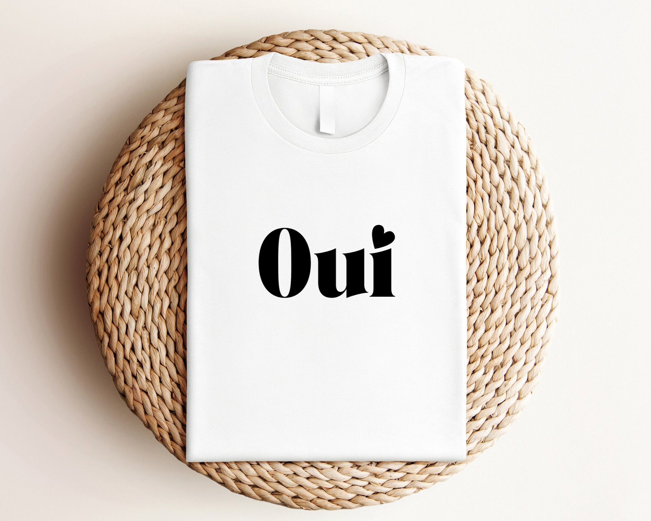 T-Shirt | Oui | weiß mit schwarzer Beschriftung