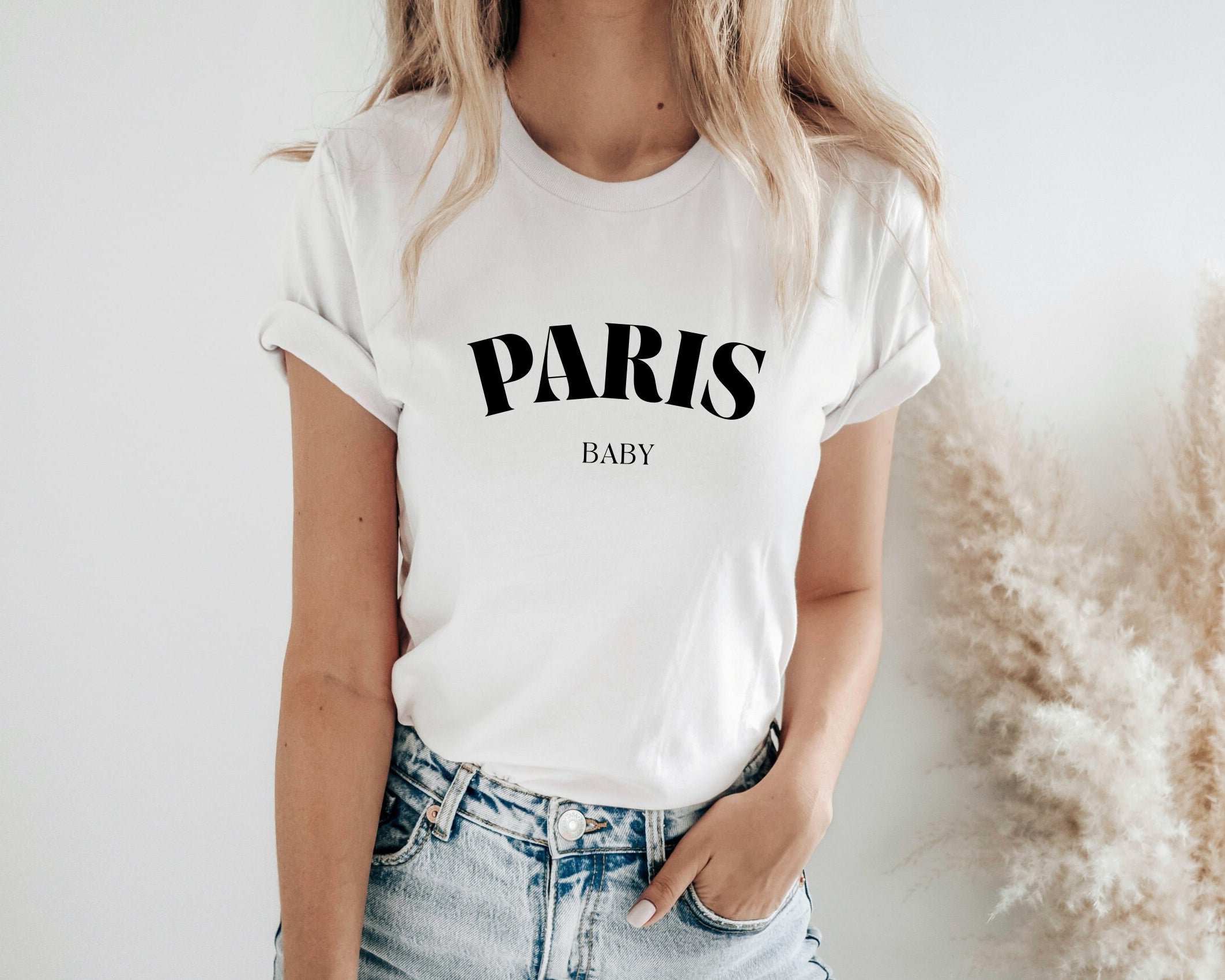 T-Shirt | Paris Baby | weiß mit schwarzer Beschriftung