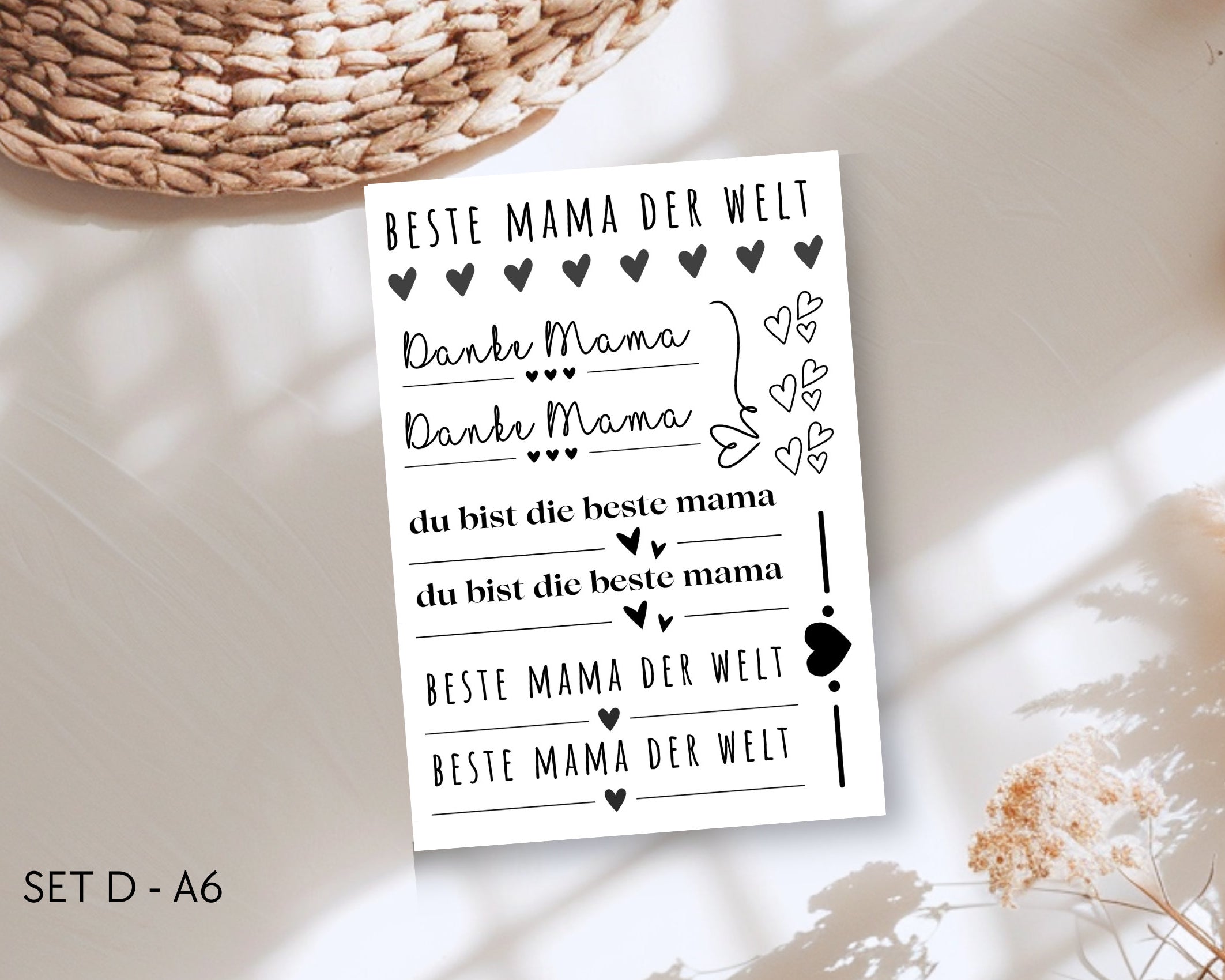 Kerzen Tattoos | Muttertag | Wasserschiebefolie | Kerzen dekorieren | auch pdf download