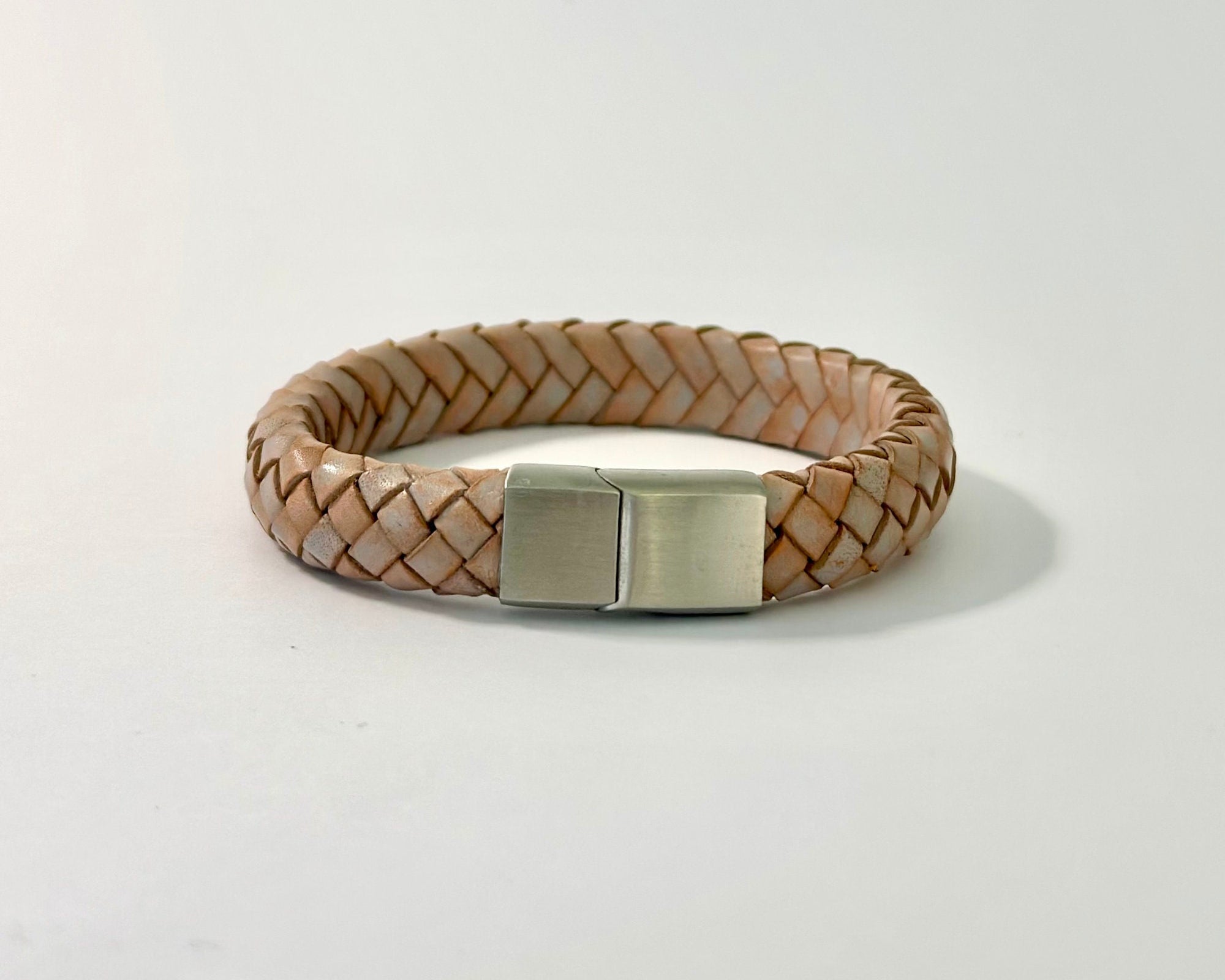 Braunes geflochtenes Lederarmband für Männer | Herrenarmband | Geschenk Vatertag