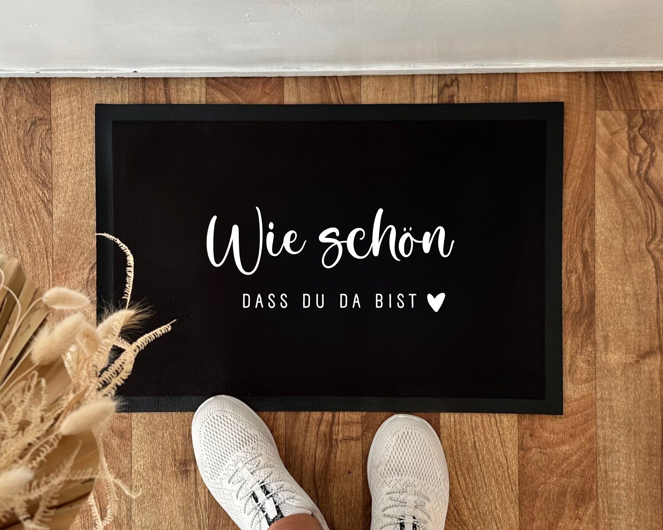 Fußmatte | Wie schön dass Du da bist | Fußabtreter
