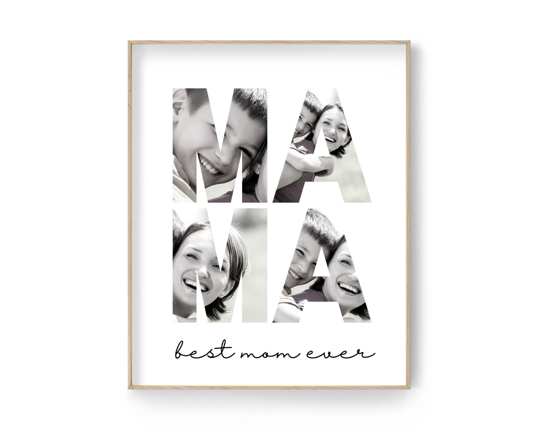 Bild Muttertag | Foto personalisiert | Geschenk für Deine Mama | Deine Fotos als hochwertiger digital Print