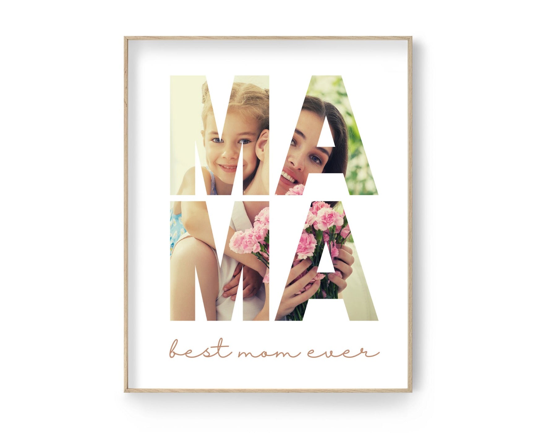 Bild Muttertag | Foto personalisiert | Geschenk für Deine Mama | Deine Fotos als hochwertiger digital Print