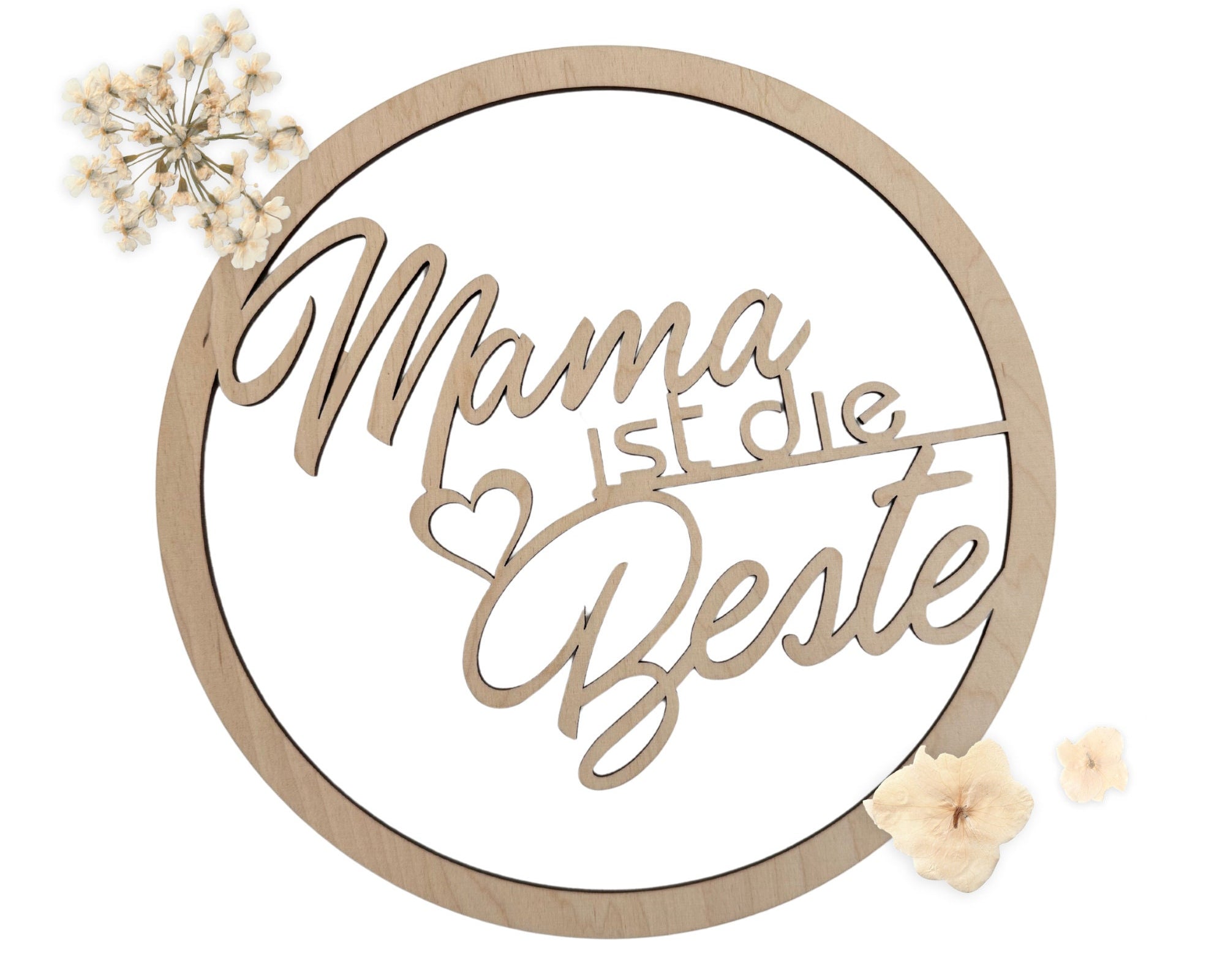 Holzkranz | Mama ist die Beste | Geschenk Muttertag | 25 cm