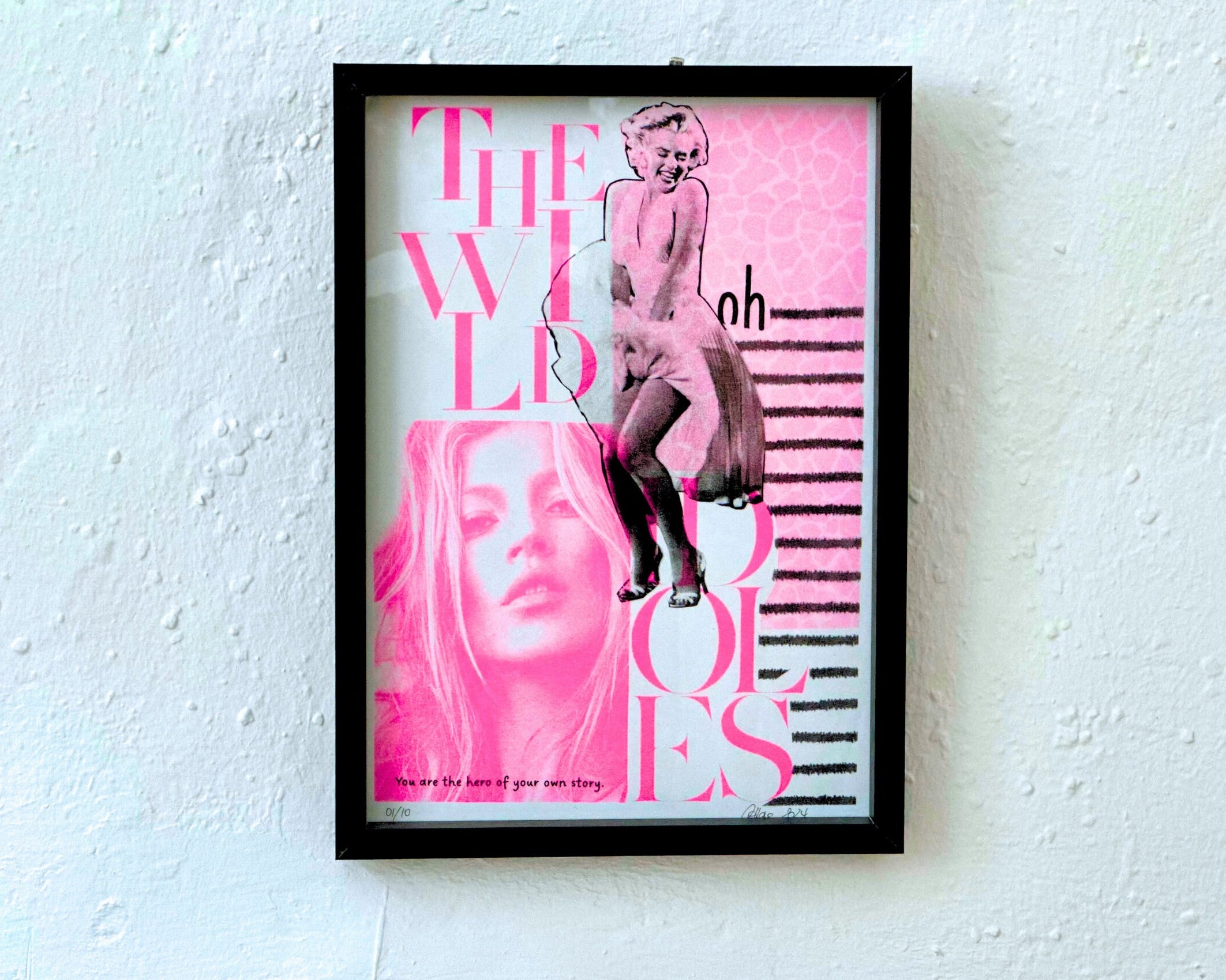 Original Risographie | Druck Riso | DIN A4 | The Wild Idols | neon pink schwarz