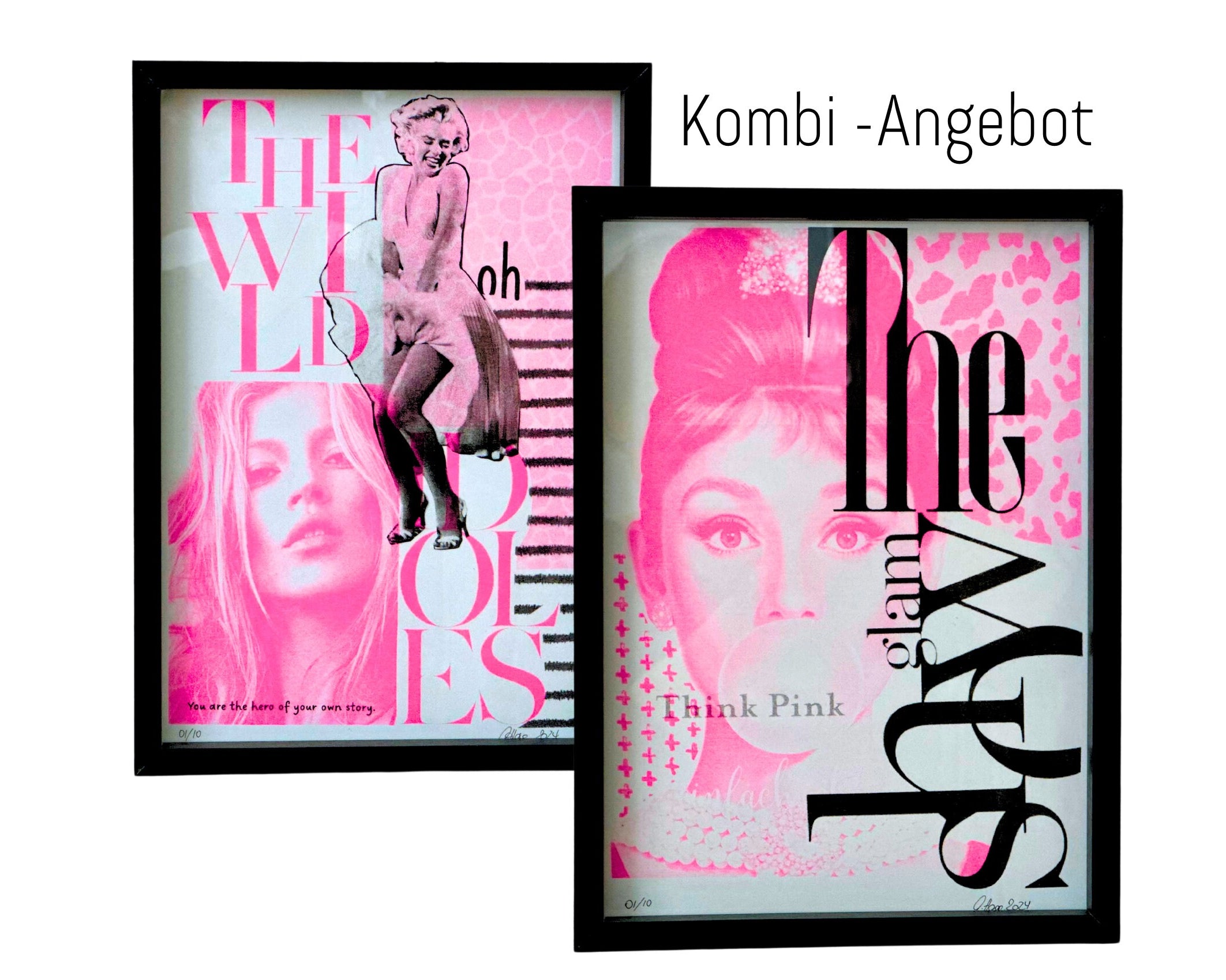 Original Risographie | Druck Riso | DIN A4 | The Glam Show | neon pink schwarz