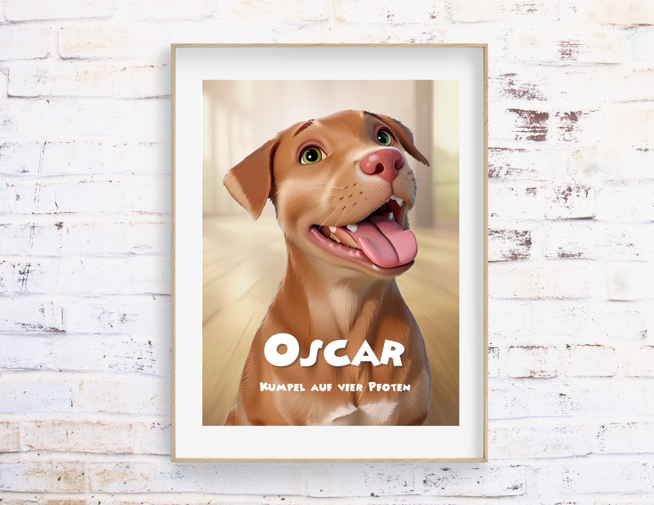 Tierportrait im Pixar Style | Portrait als 3D Cartoon | Film Plakat Poster | Portrait Geschenk Tierbesitzer