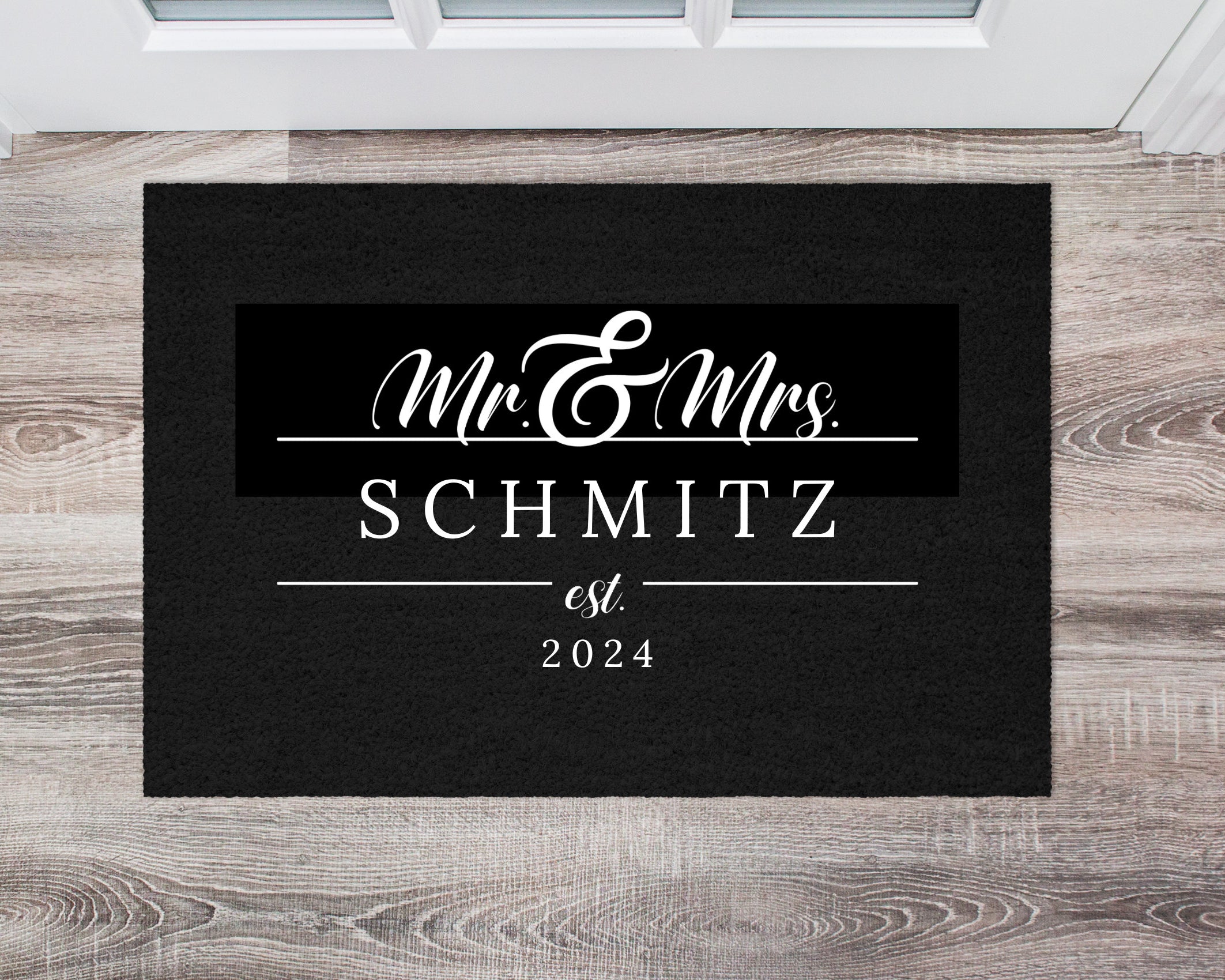 Fußmatte für Paare | Personalisierter Fußabtreter mit Namen als Hochzeitsgeschenk