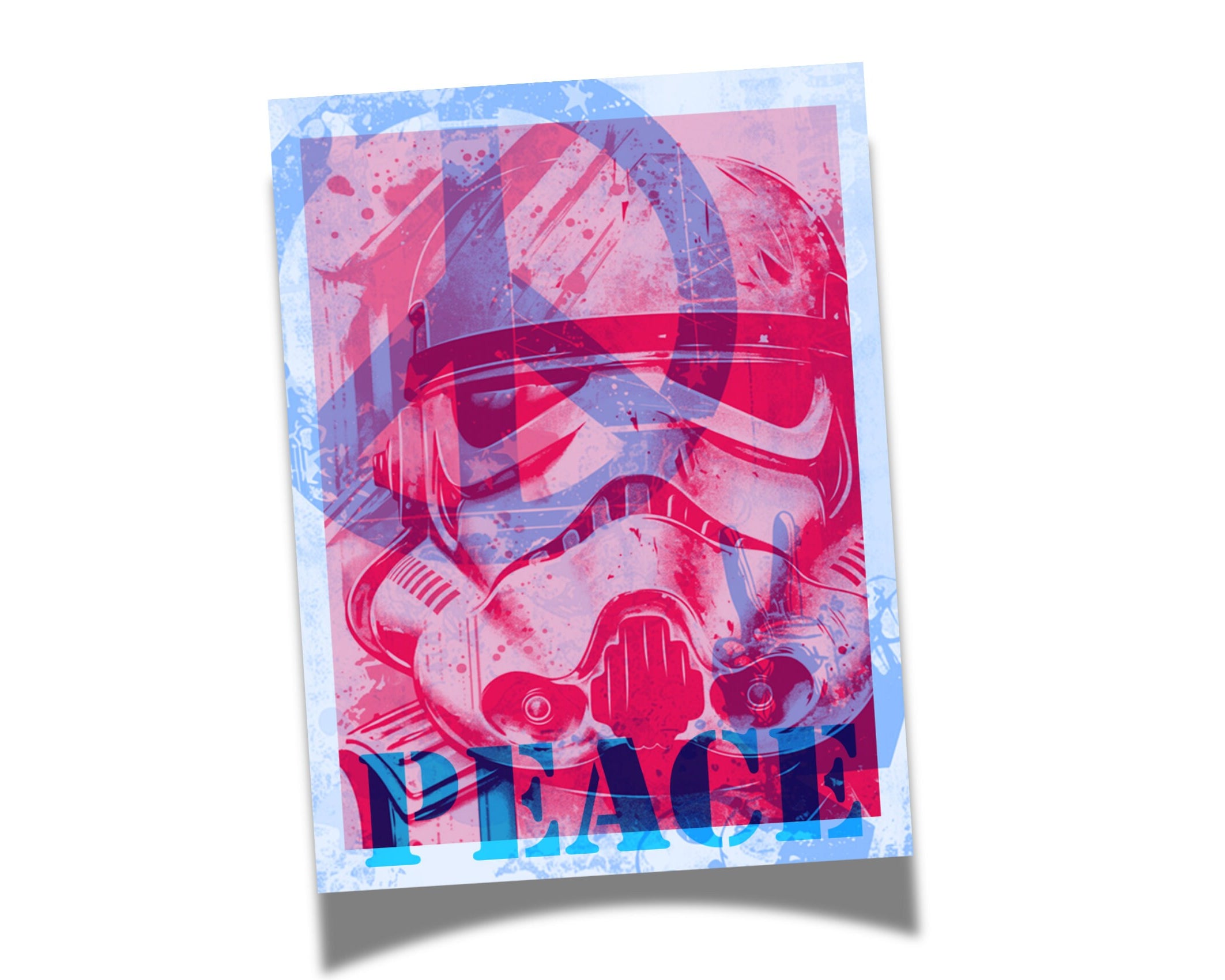Poster Risographie | Riso Print | PEACE Stormtrooper | Digitaler Download