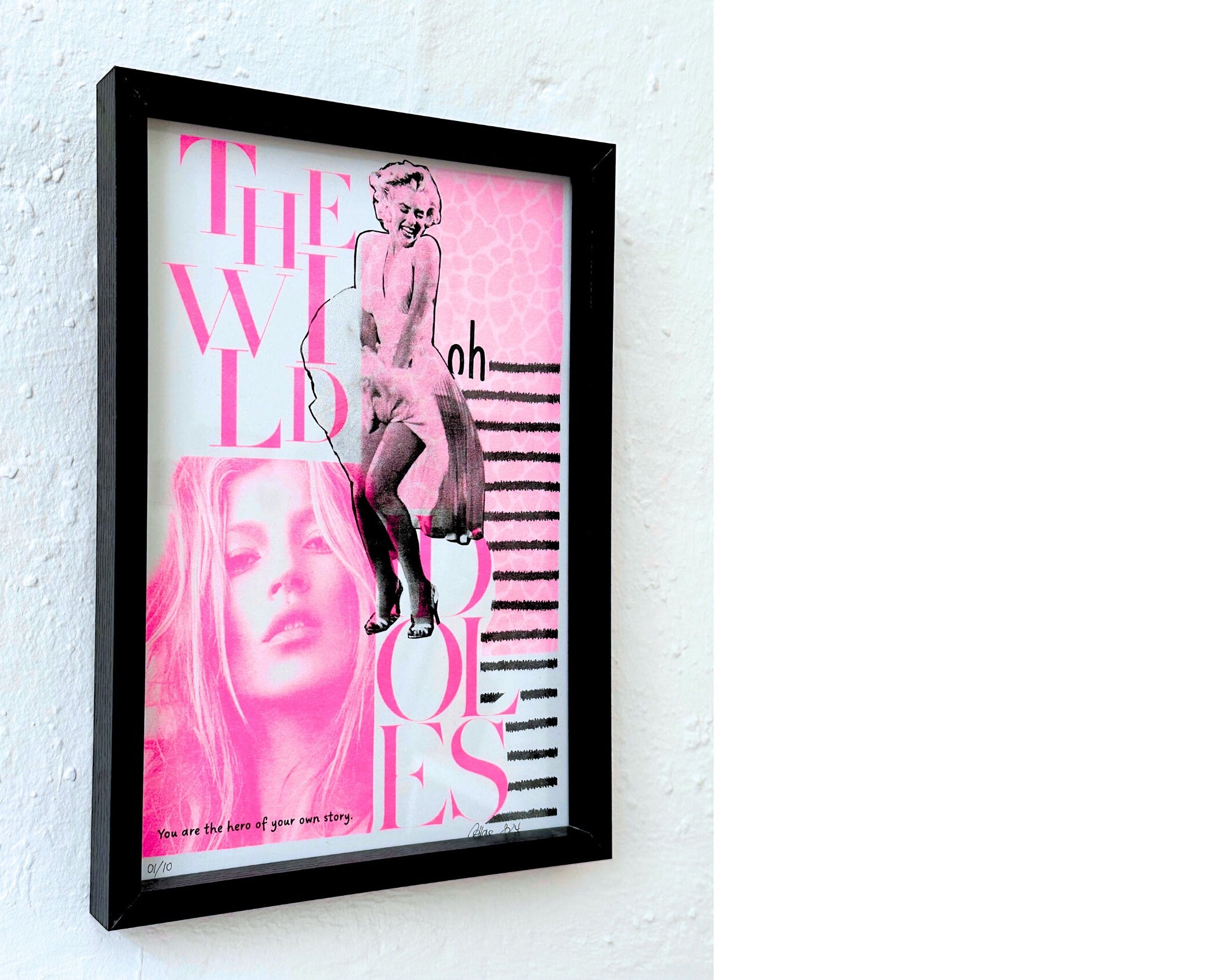 Original Risographie | Druck Riso | DIN A4 | The Wild Idols | neon pink schwarz