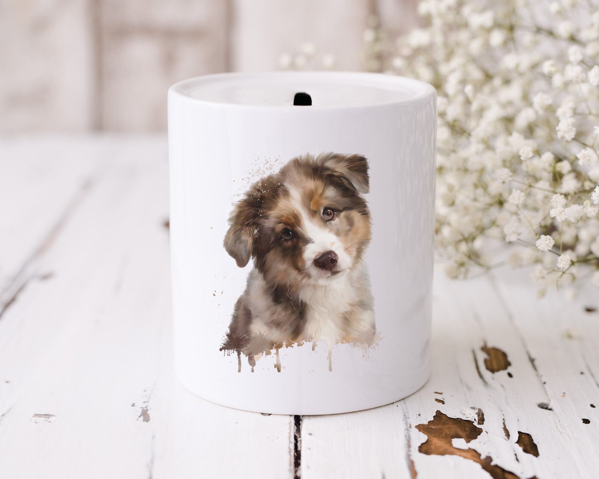 Spardose | mit Deinem Hund in Aquarell | statt Geld schenken | personalisiert | Geschenk Hundeliebhaber
