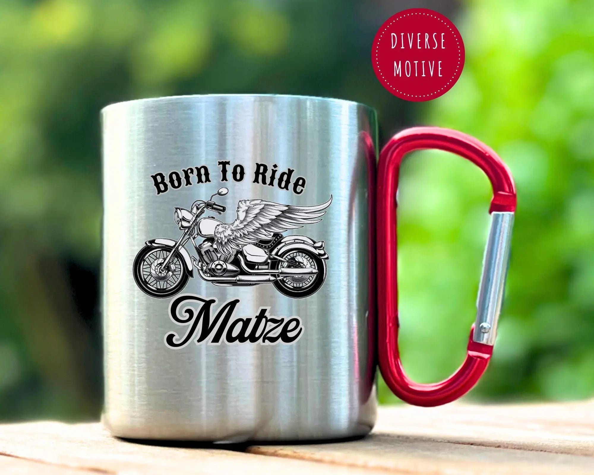 Karabinertasse | Personalisierbar | Tasse für Biker