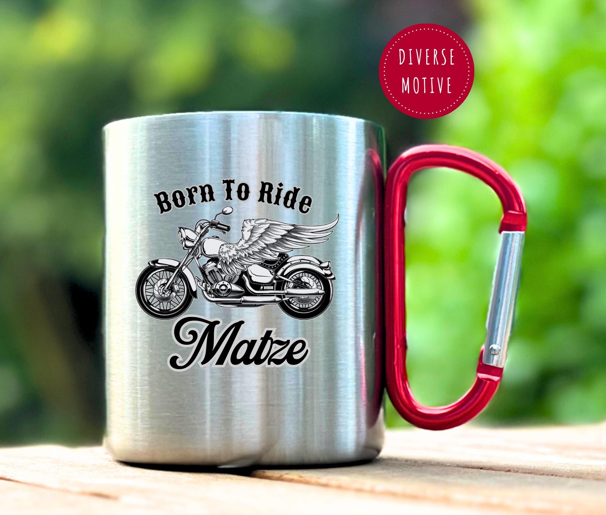 Karabinertasse | Personalisierbar | Tasse für Biker