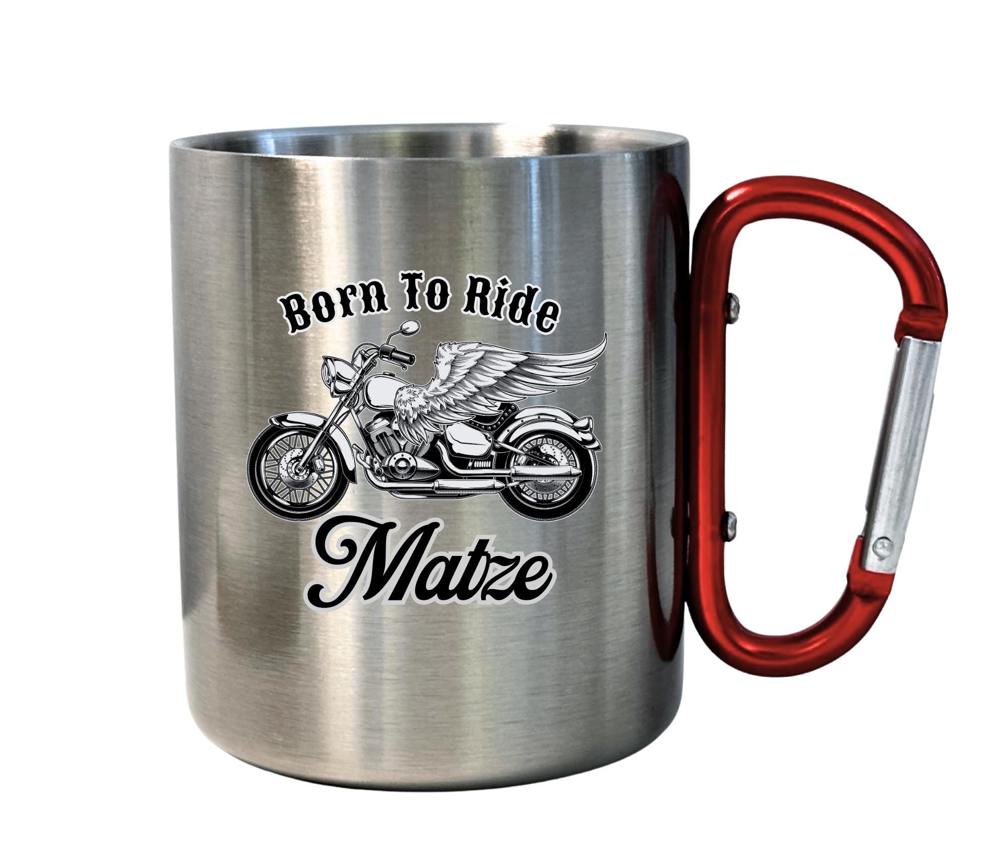 Karabinertasse | Personalisierbar | Tasse für Biker