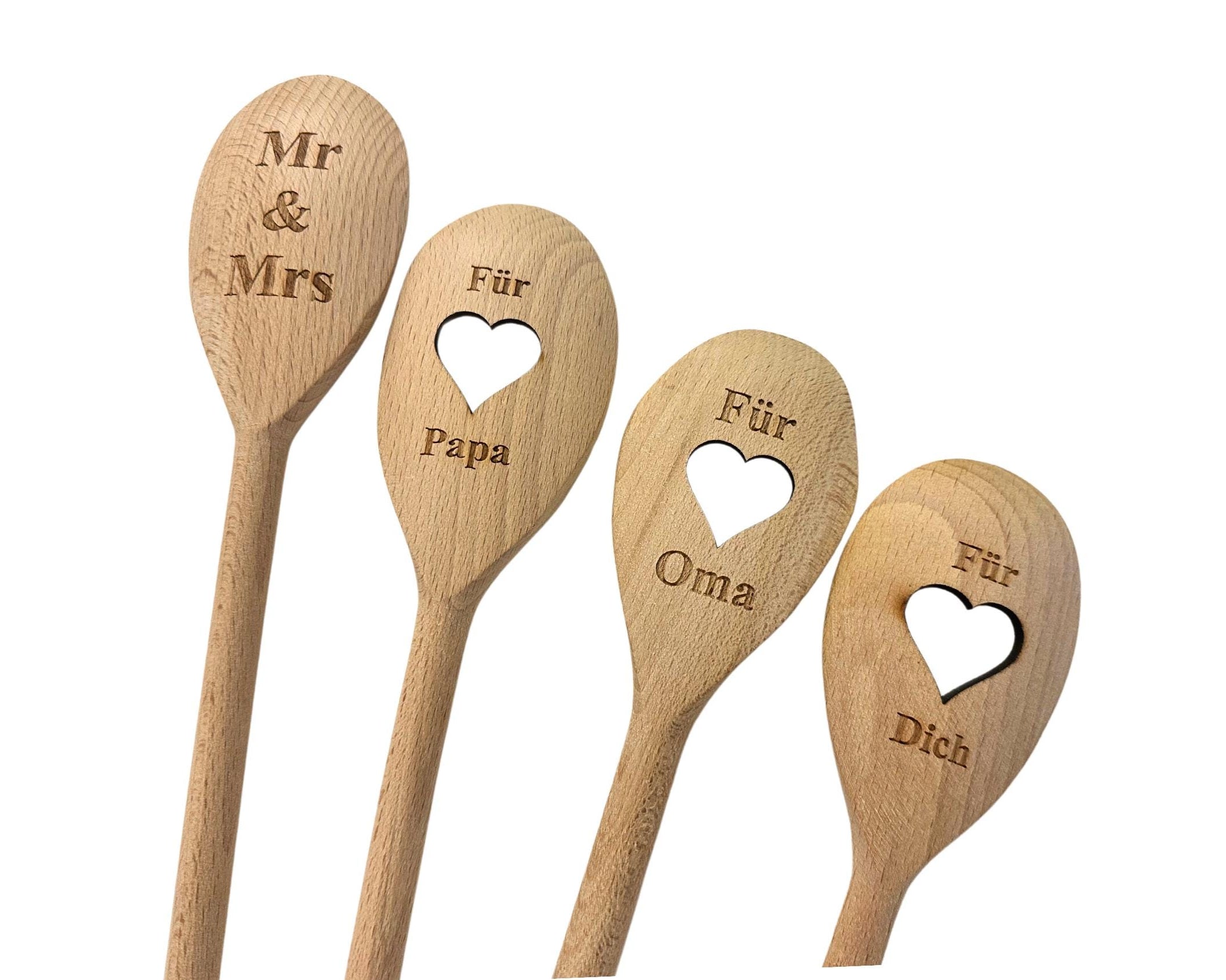 Kochlöffel mit Herz und Personalisierung | Geschenk Hobbykoch