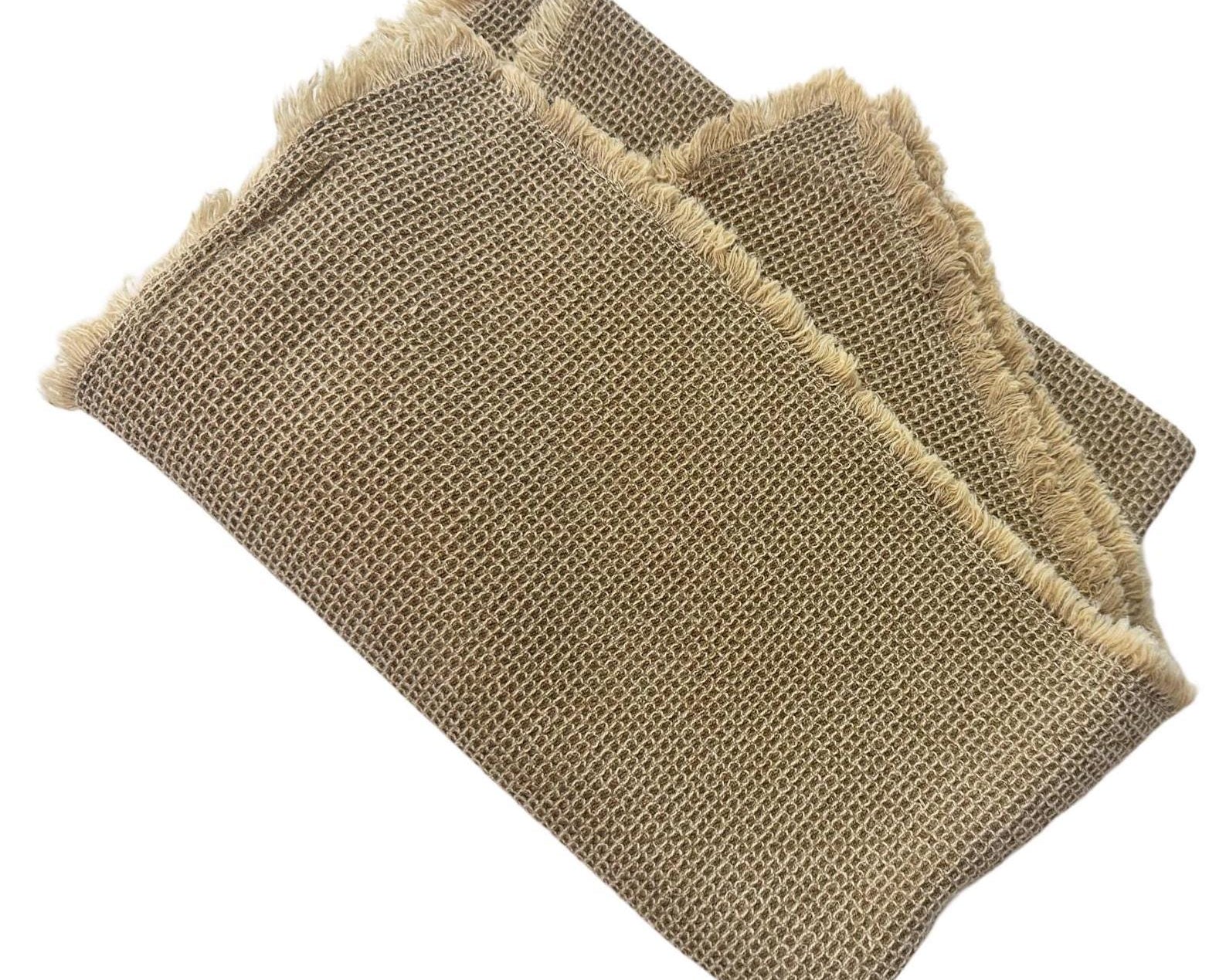 Geschirrtuch | Küchentuch | Waffelstruktur | Waffelpikee sand oder grau | Geschenk Hobbykoch