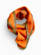 Schal | Dreieckstuch orange & braun | 200 x 90cm