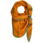 Schal | Dreieckstuch orange & braun | 200 x 90cm